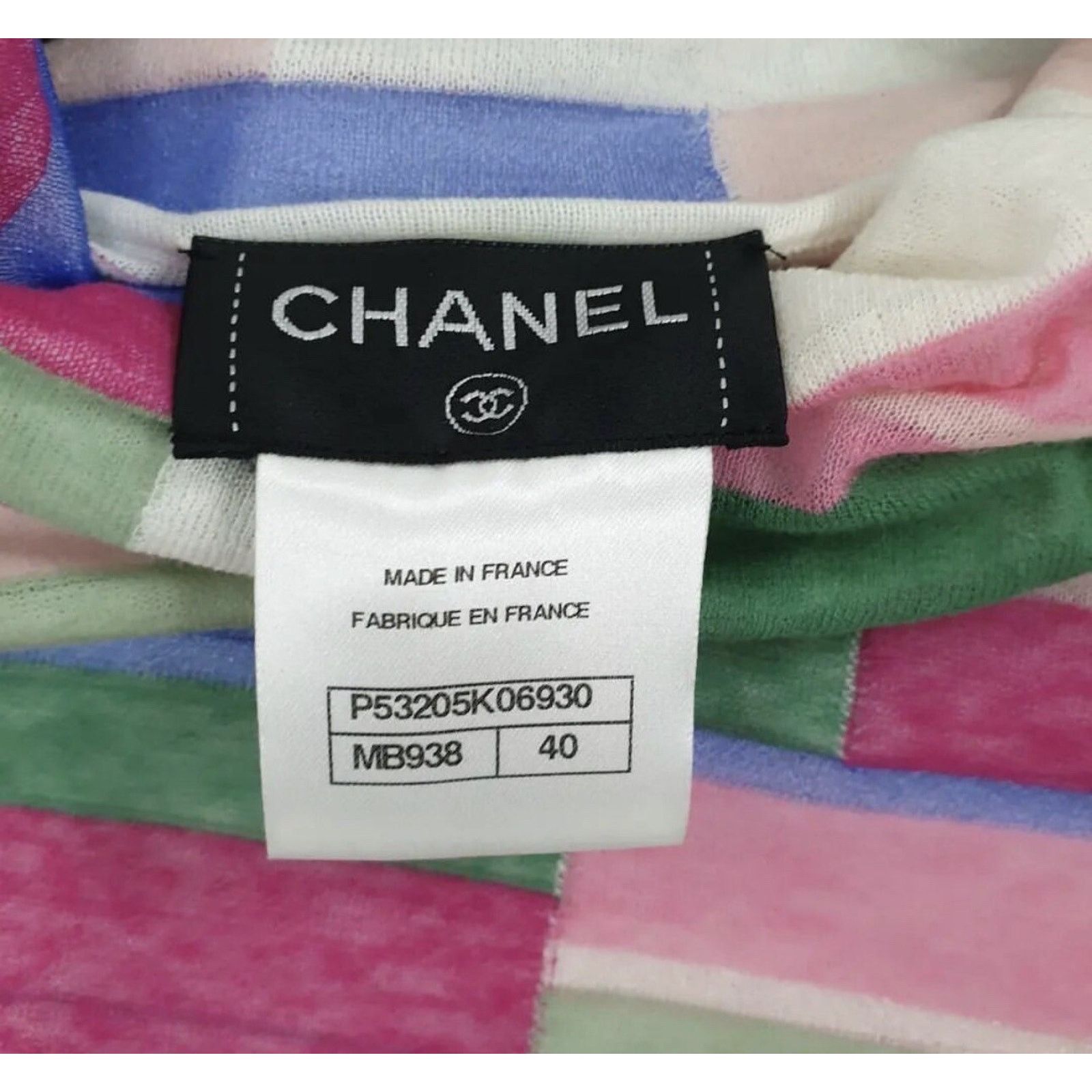 Chanel Chanel Multicolor Abstract Printed Knit Turtleneck Top Sz.40 Size M / US 6-8 / IT 42-44 - 6 Thumbnail