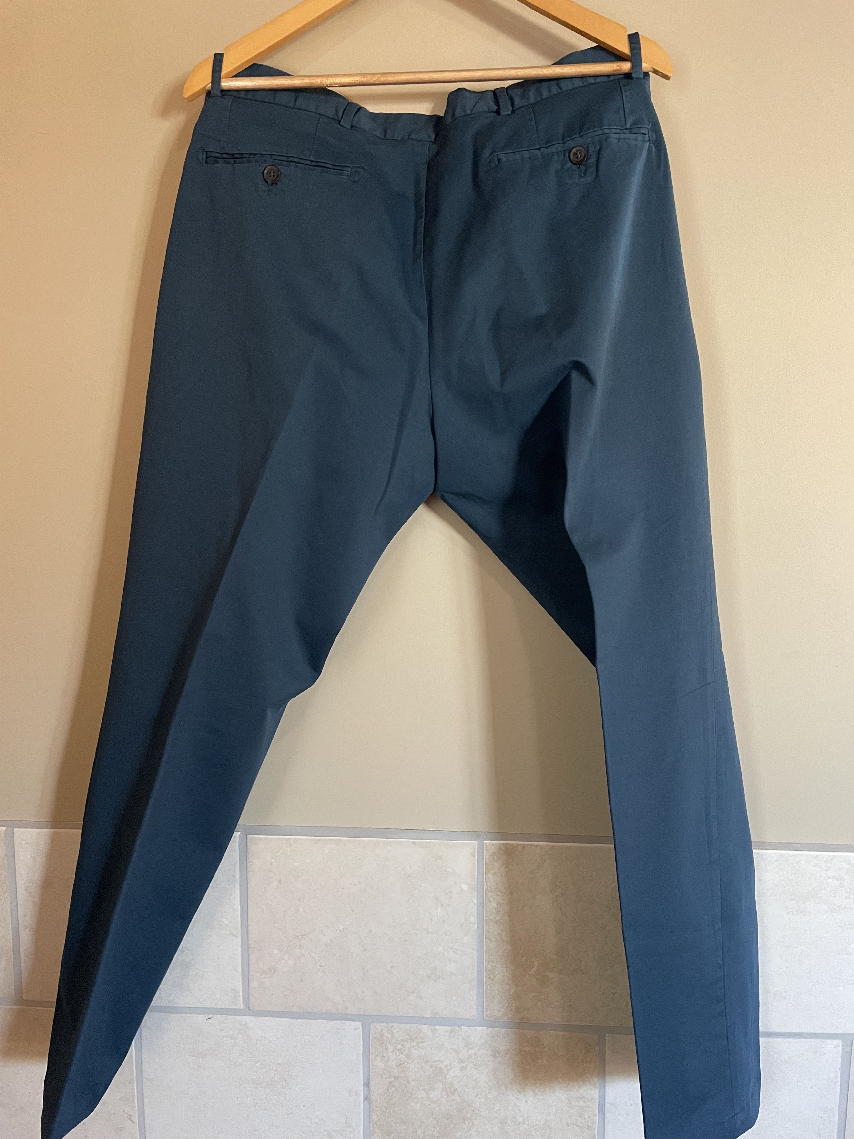Zara Zara Royal Blue Cotton Tapered Dress Pants, Men's 36 Size US 36 / EU 52 - 2 Thumbnail