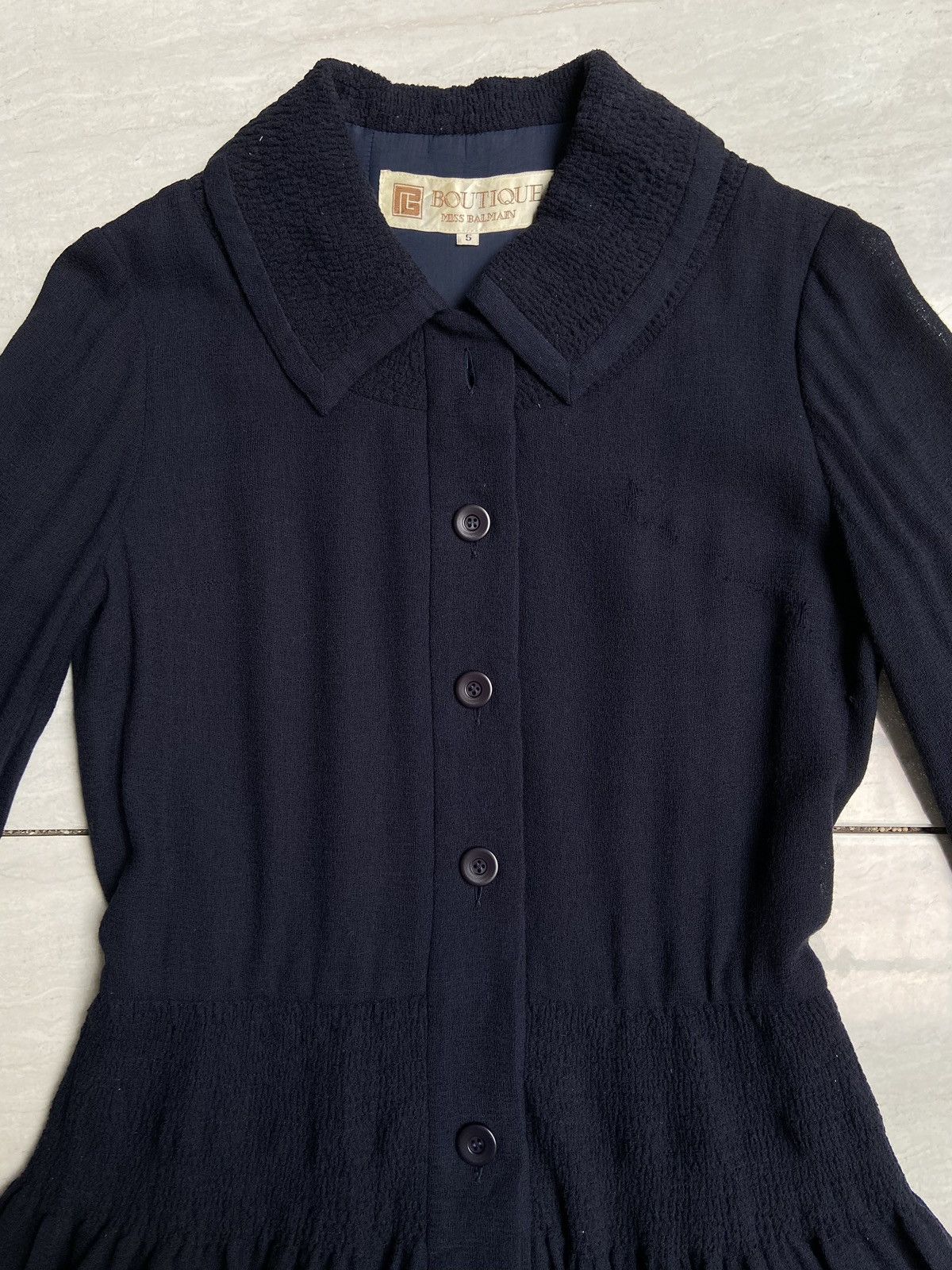 Balmain × Pierre Balmain MISS BALMAIN Navy Dress Size XS / US 0-2 / IT 36-38 - 4 Thumbnail