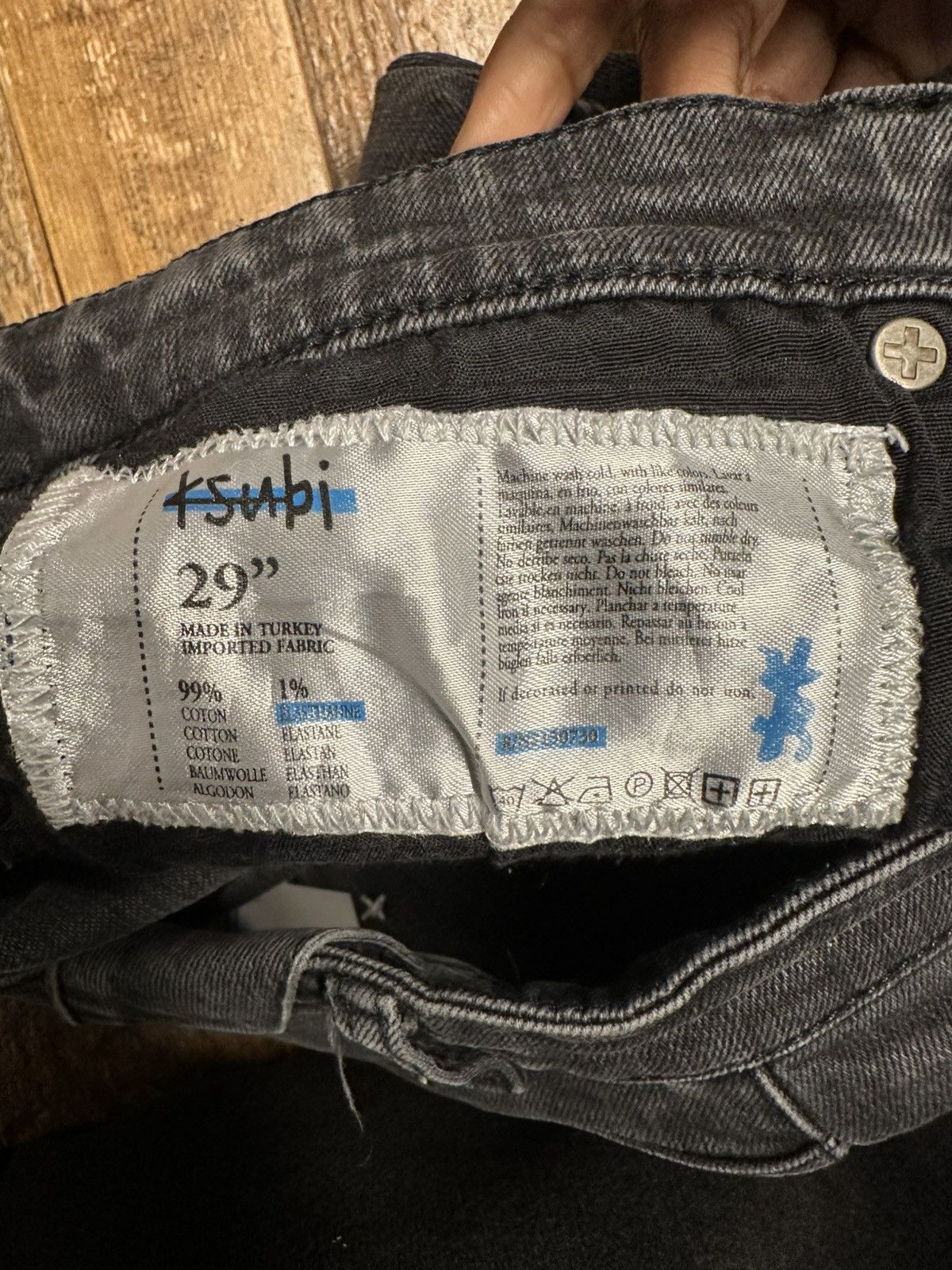 Ksubi Ksubi Distresed Patched Faded Black Denim Jeans Size 29 Size US 29 - 4 Thumbnail