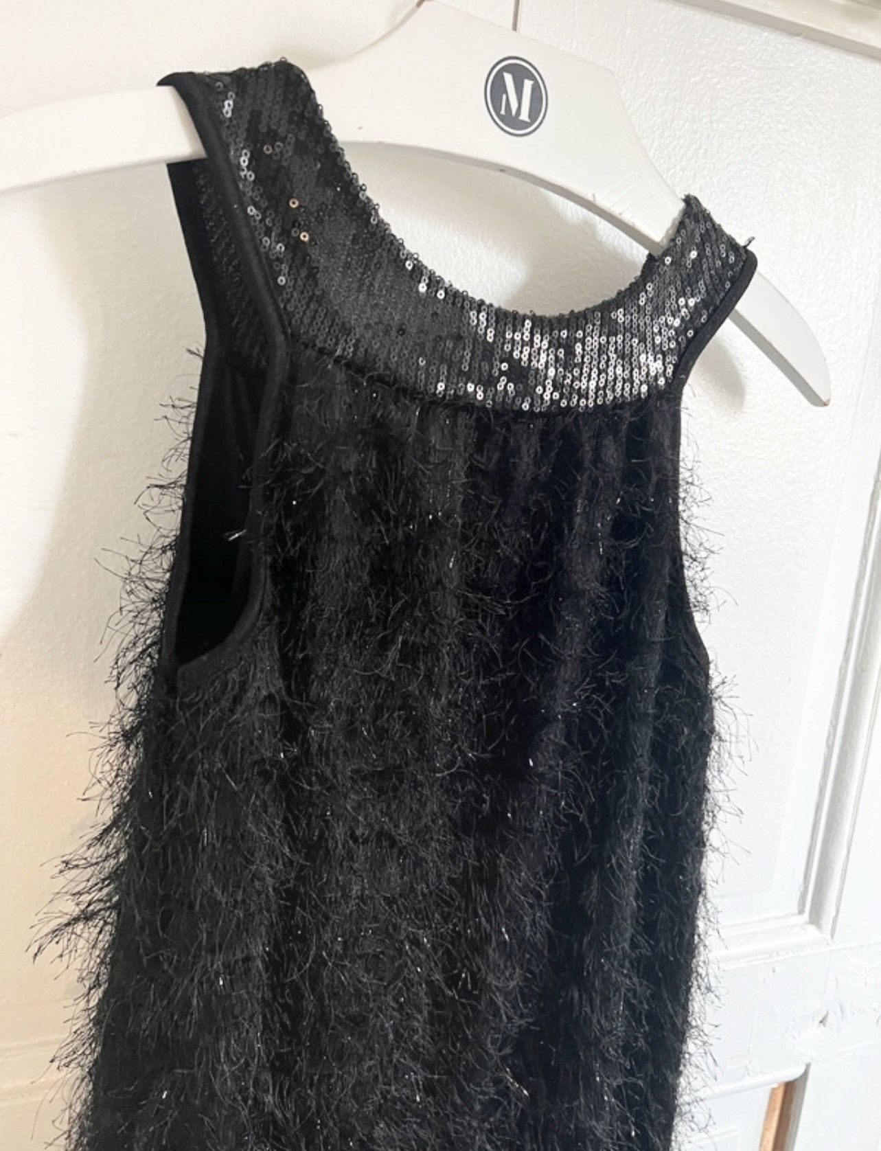 Japanese Brand × Vintage Y2K Black Fur Hair Dress 2000s like jpg cdg yohji 00s Size L / US 10 / IT 46 - 3 Thumbnail