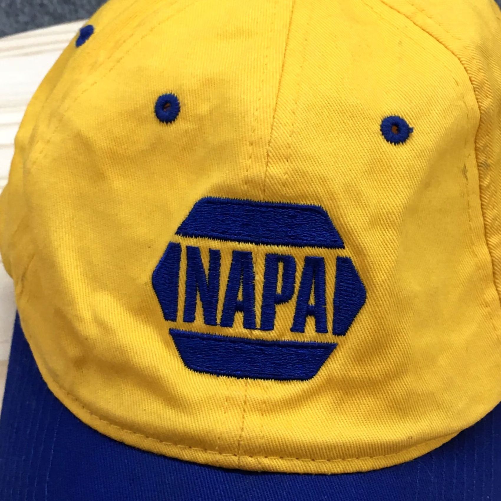 Logo 7 NAPA Baseball Hat Mens Yellow One Size Adjustable Embroidered Logo Size ONE SIZE - 4 Thumbnail