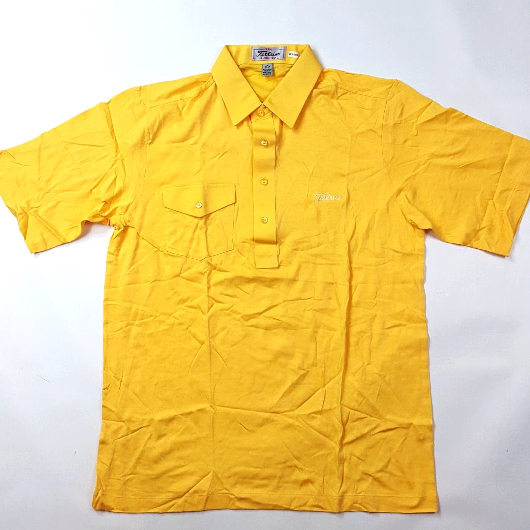 Titleist Titleist Golf Polo Shirt Men's Large Yellow Short Sleeve Collared PGA Pullover VINTAGE Size US L / EU 52-54 / 3 - 2 Thumbnail