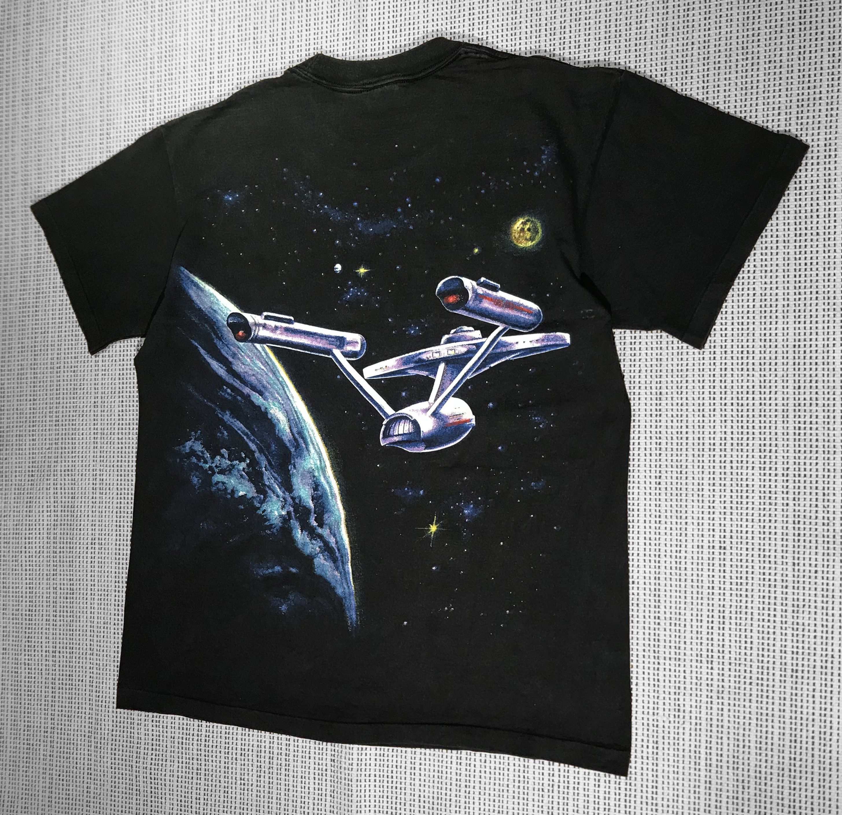 Anvil × Vintage Black vintage 1991 Star Trek AOP T-shirt (M) Size US M / EU 48-50 / 2 - 5 Thumbnail