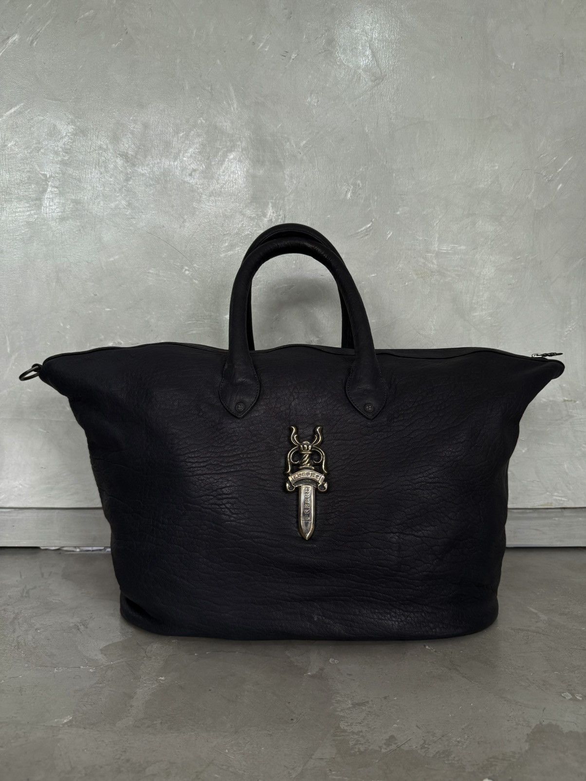 Chrome Hearts Rare 90s - Big Dagger Embellished Leather Duffle Bag Size ONE SIZE - 1 Thumbnail