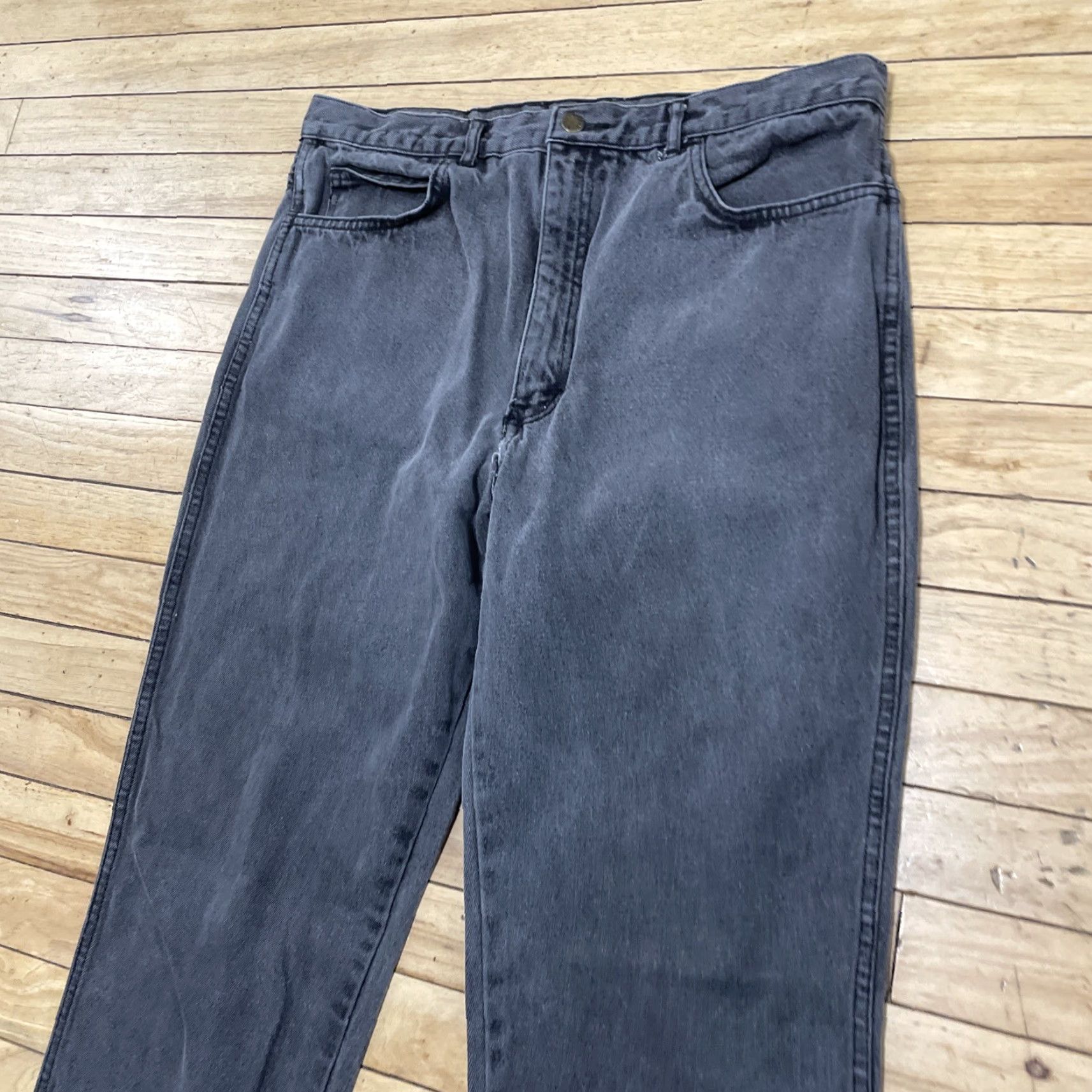 Cordone VINTAGE Cordon Bleu Jeans Men 36 Denim 34X32 Gray Black 90s Streetwear Straight Jeans Mens Size US 36 / EU 52 - 4 Thumbnail