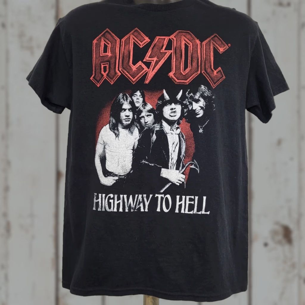 Vintage AC/DC Highway To Hell T-Shirt Men's Size M Black Short Sleeve Crew Neck Band Rock Music 80s Band Merch Holiday Sale Size US M / EU 48-50 / 2 - 1 Thumbnail