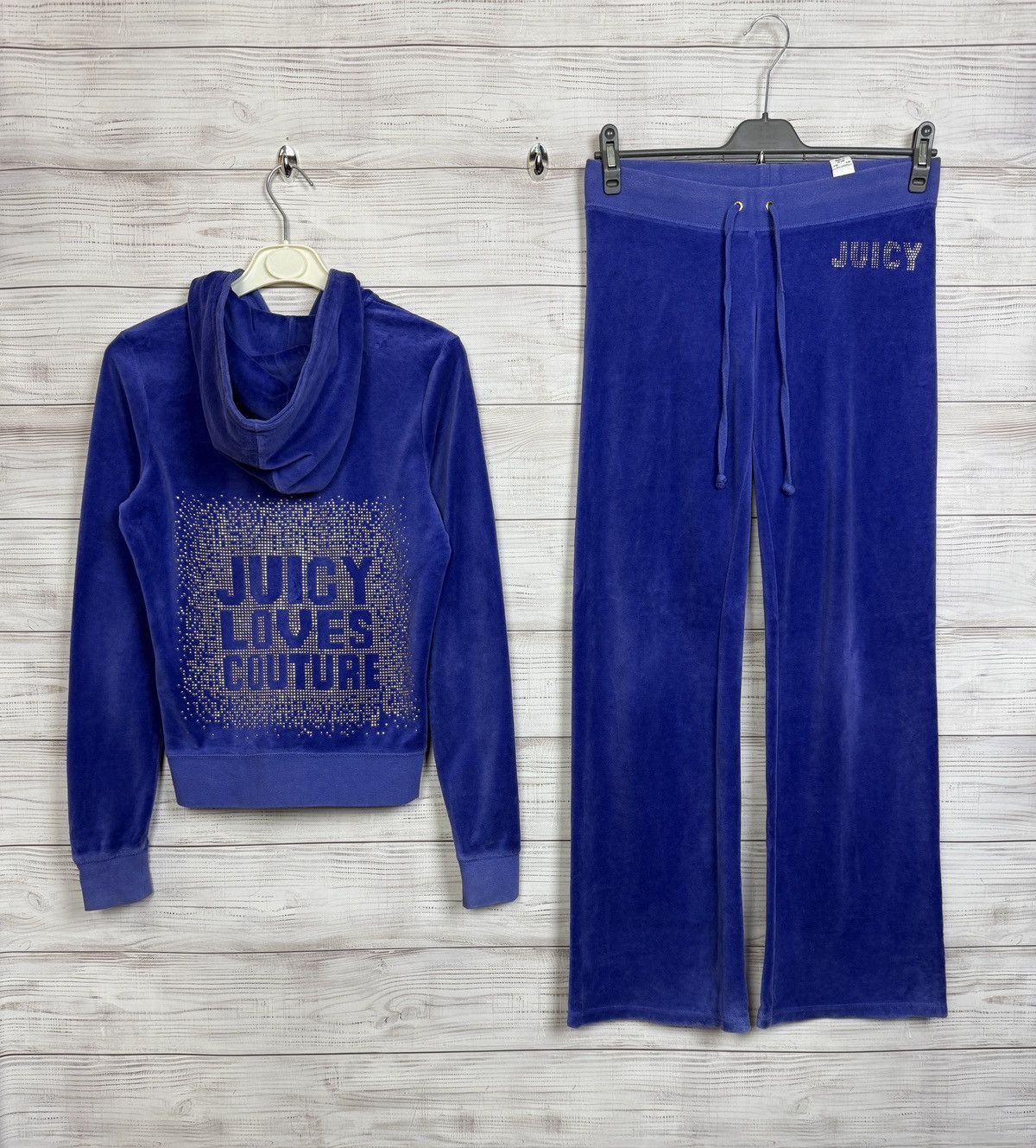 Japanese Brand VELOUR VINTAGE VIOLET Y2K JUICY COUTURE SUITS Size S / US 4 / IT 40 - 1 Thumbnail