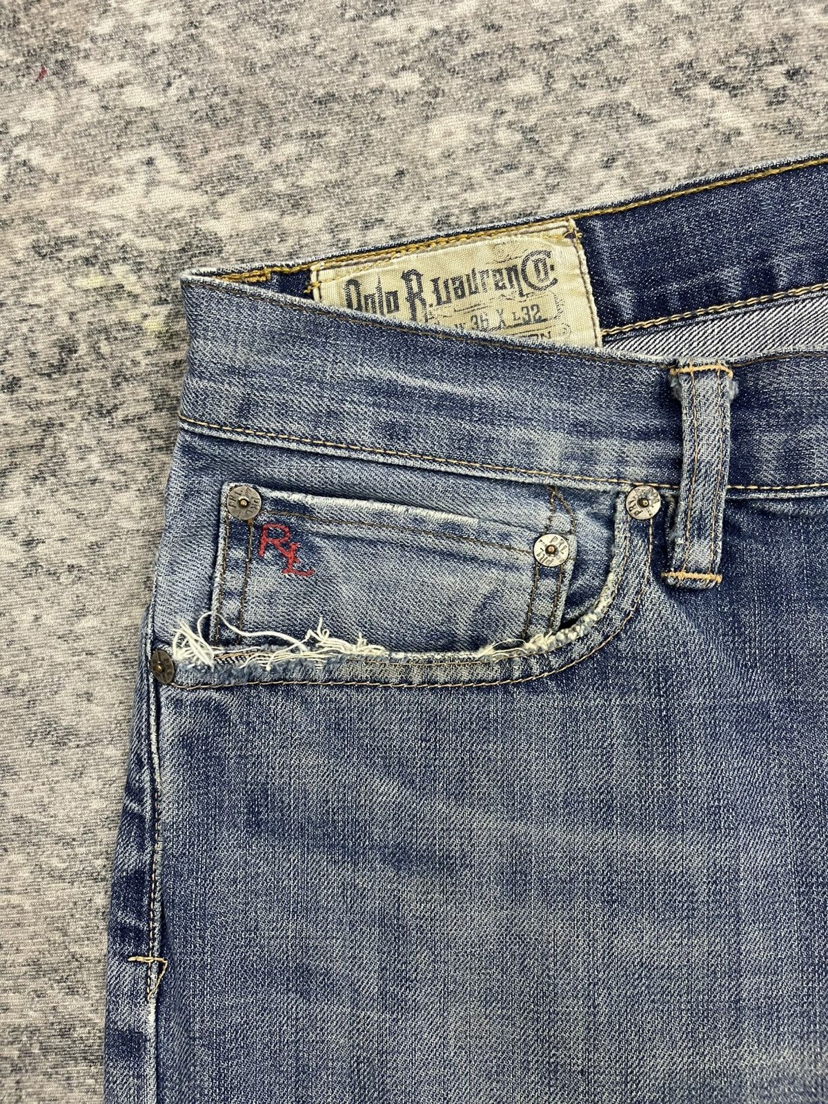RRL Ralph Lauren Vintage Polo Ralph Lauren Baggy Distressed Denim Size US 36 / EU 52 - 3 Thumbnail