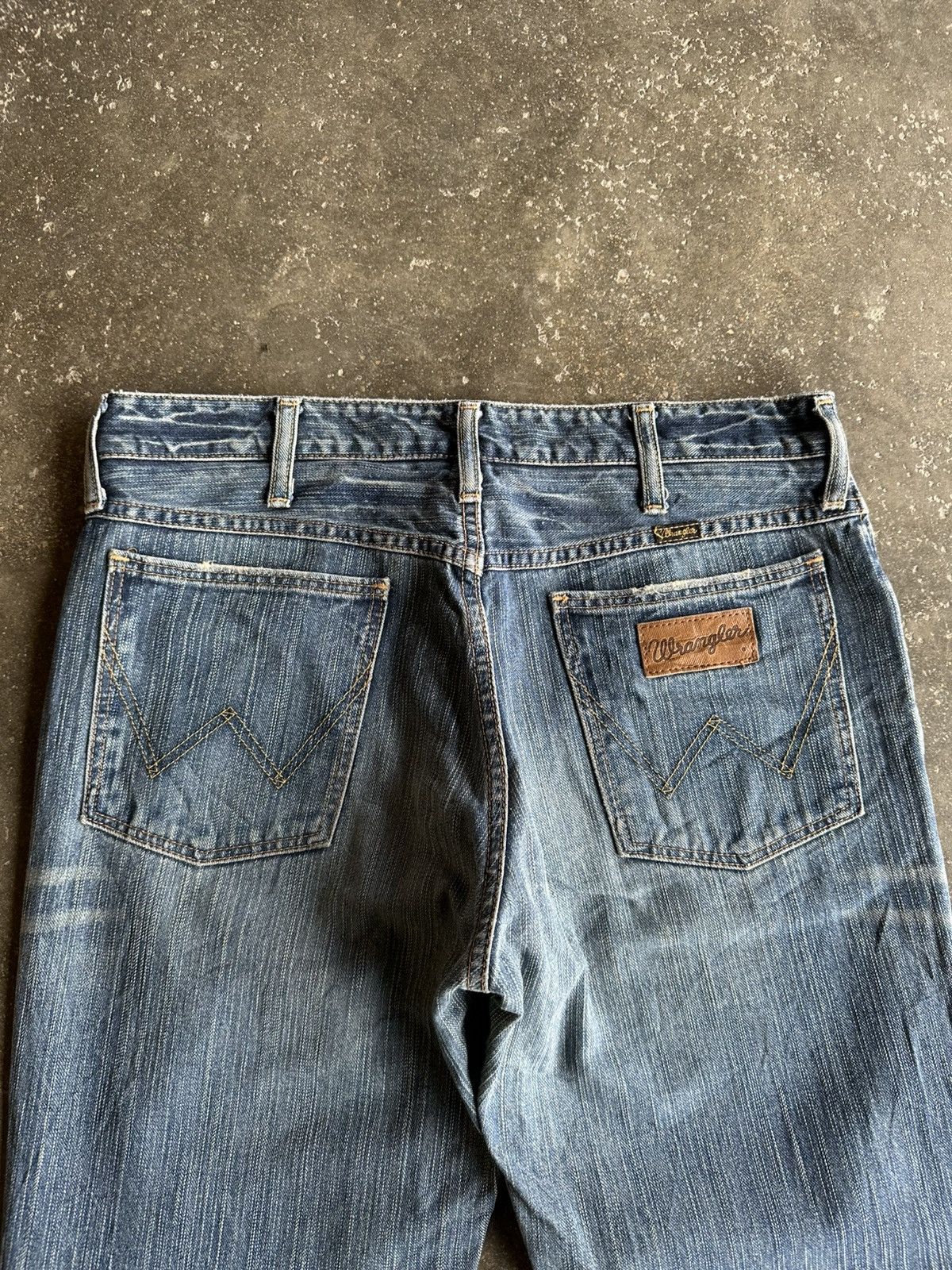 Vintage VINTAGE WRANGLER JEANS RARE PATINA DENIM PANTS Size US 31 - 10 Thumbnail