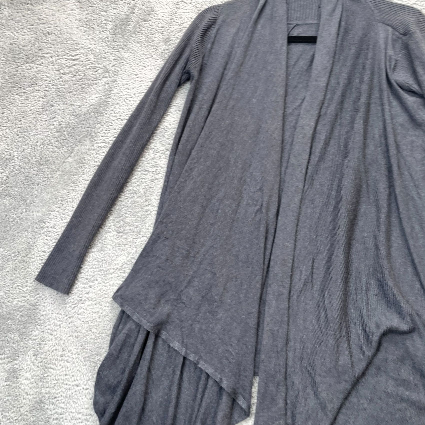 Lululemon Lululemon Sweater Cardigan Womens Medium Gray Open Knit Relaxed Logo Open Cardigan Casual City 90s? Size M / US 6-8 / IT 42-44 - 5 Thumbnail