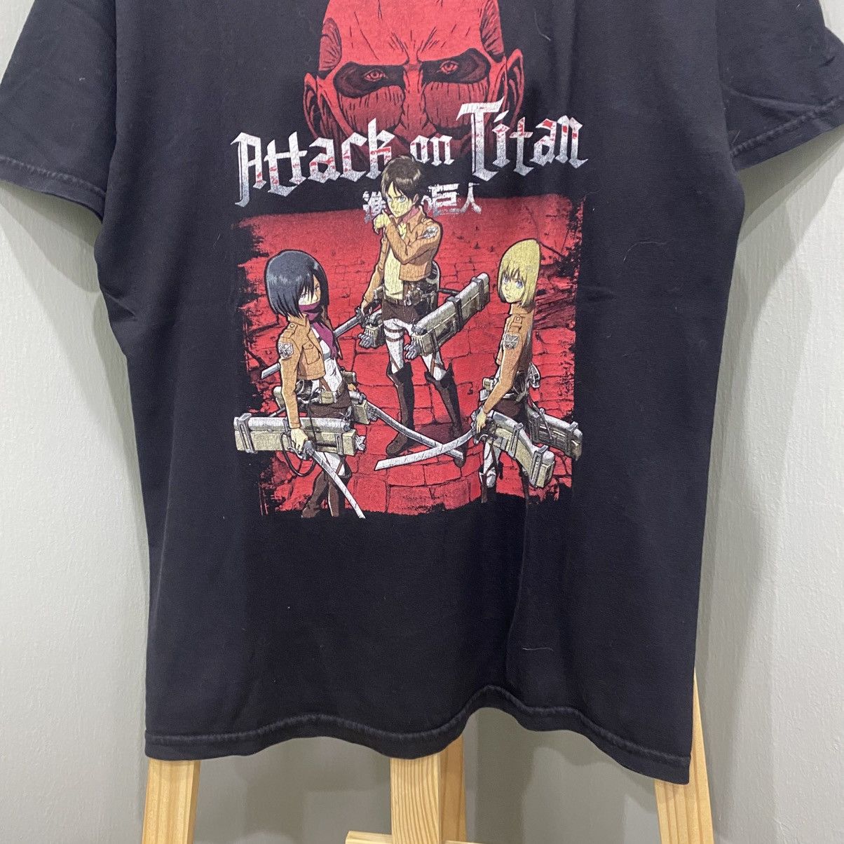 Anime Official Attack on Titan Eren Mikasa Armin Graphic Tee Size US L / EU 52-54 / 3 - 4 Thumbnail