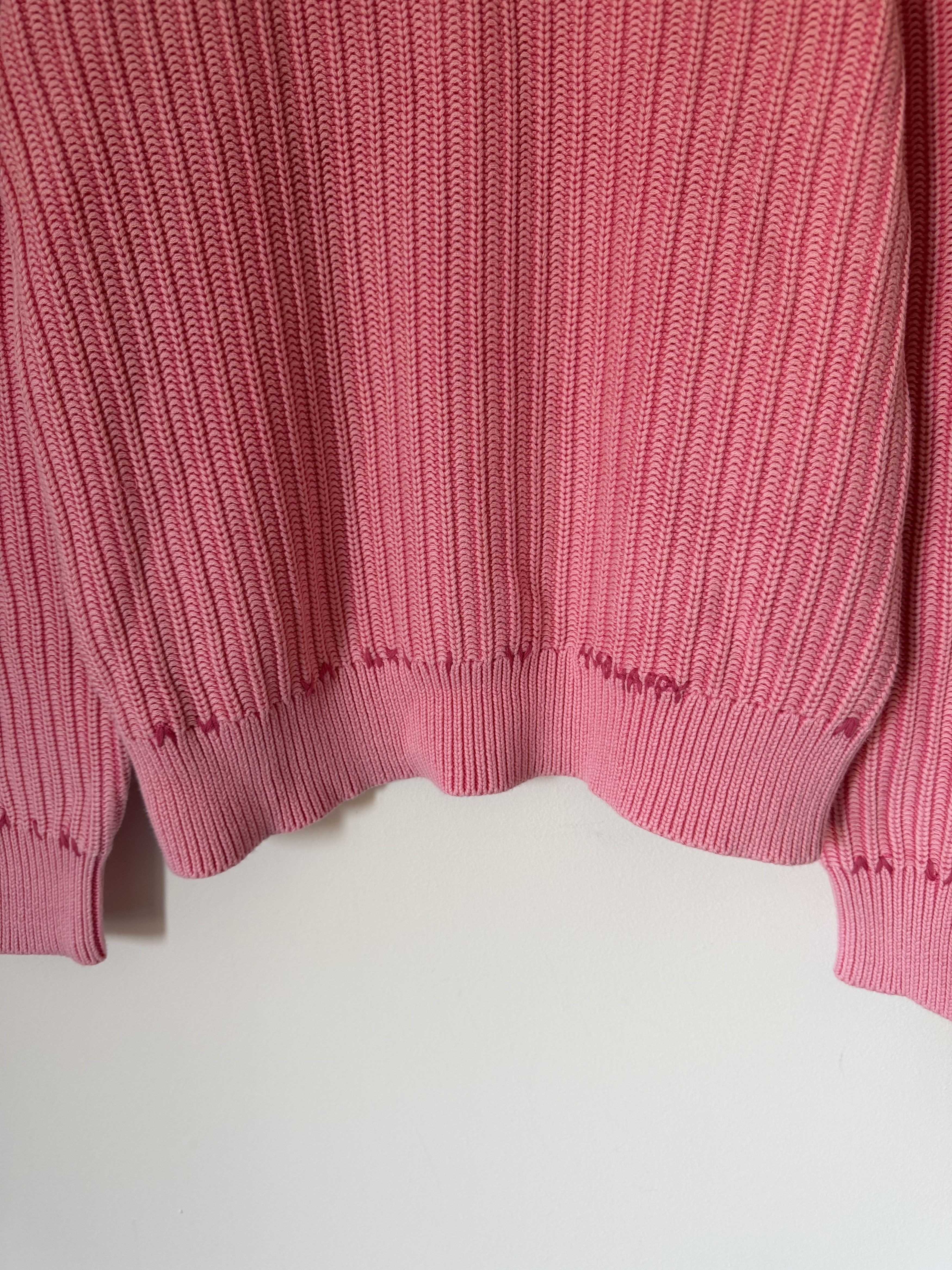 Madhappy Madhappy Mended Pigment Dyed Sweater in Pink Size US M / EU 48-50 / 2 - 3 Thumbnail