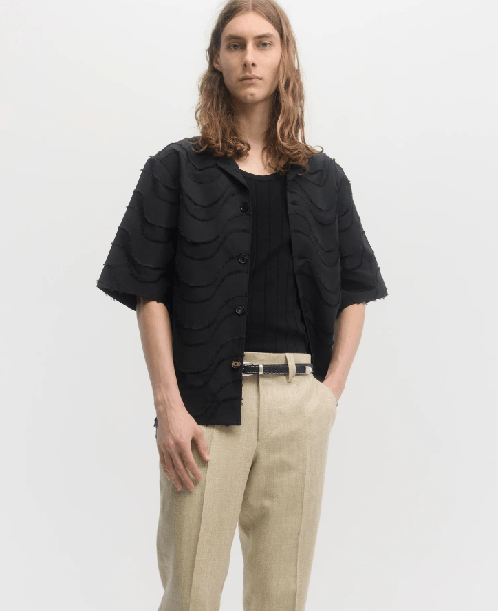 Other BNWT SS25 ECOLE DE PENSEE WAVE CUT JACQUARD SHIRT 50 Size US M / EU 48-50 / 2 - 14 Thumbnail
