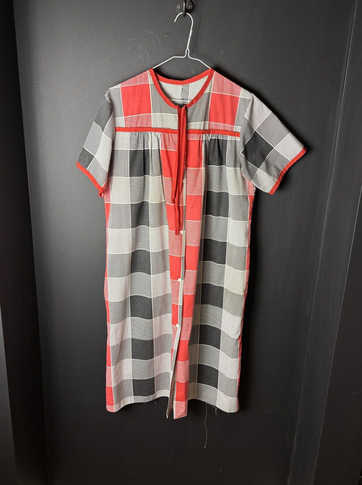 Vintage 1970s Plaid Dress Vintage Summer Gown YSL 60s MCM 80s Beach Size M / US 6-8 / IT 42-44 - 12 Thumbnail