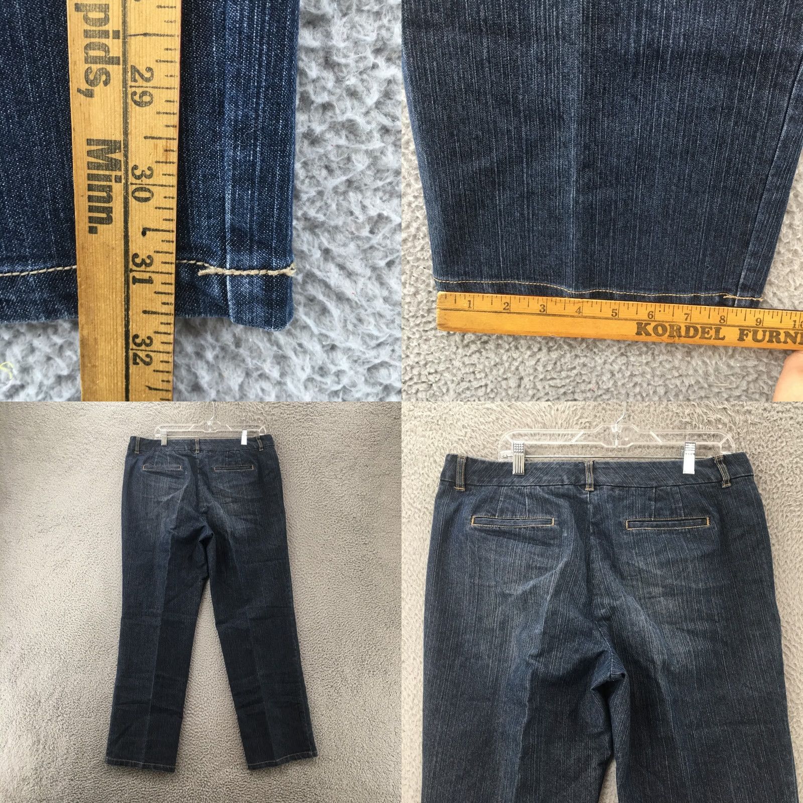CO Khakis & Co Jeans Womens 14 Blue Denim Straight Leg Mid Rise Zip Fly 8215D Jeans Women 14 Blue Denim Straight Modern Classic Mens Womens Size 36" / US 14 / IT 50 - 8 Thumbnail