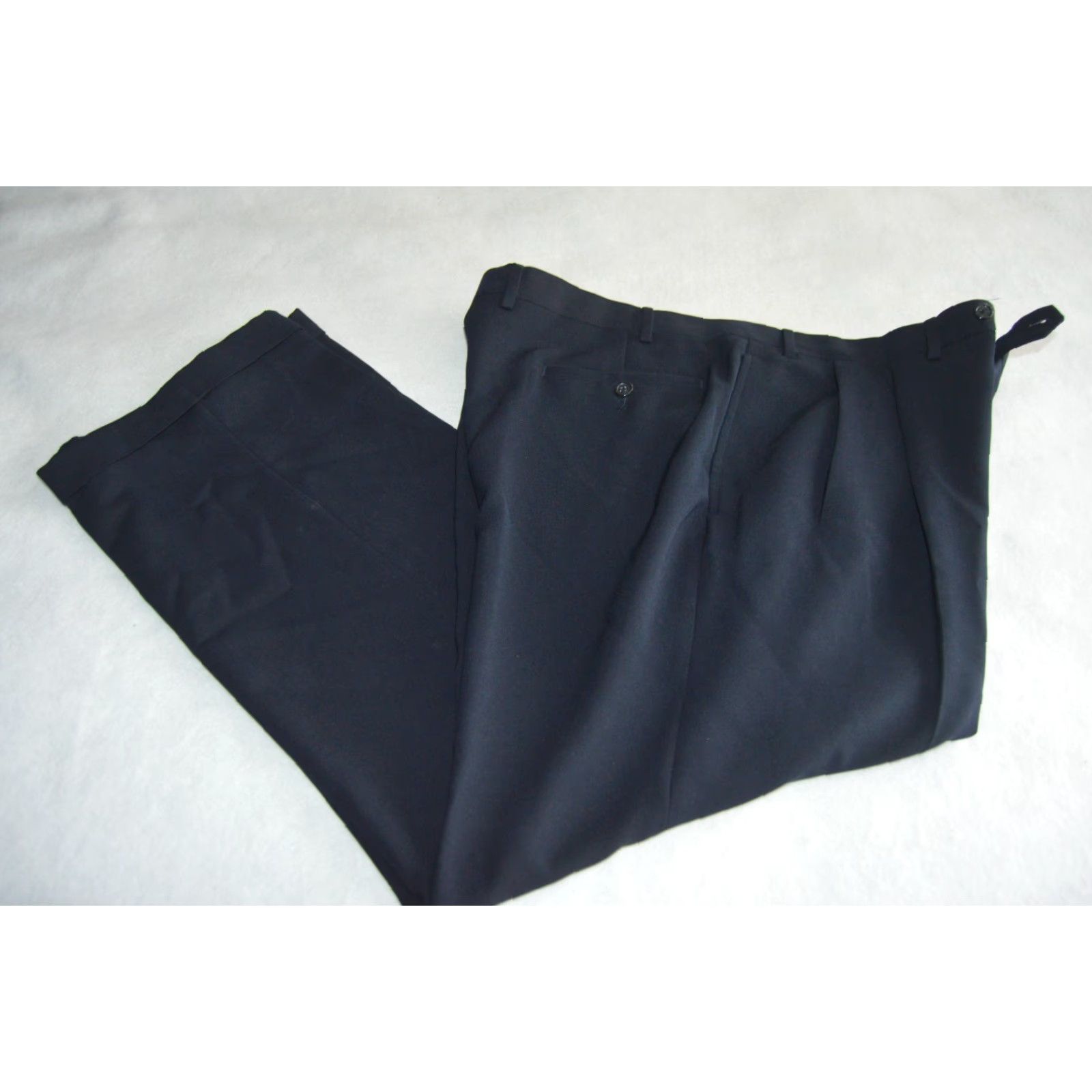 Ralph Lauren Ralph Lauren Pants Mens 40 Blue Dress Pleated Cuffed Regular Straight Poly Size US 40 / EU 56 - 2 Thumbnail