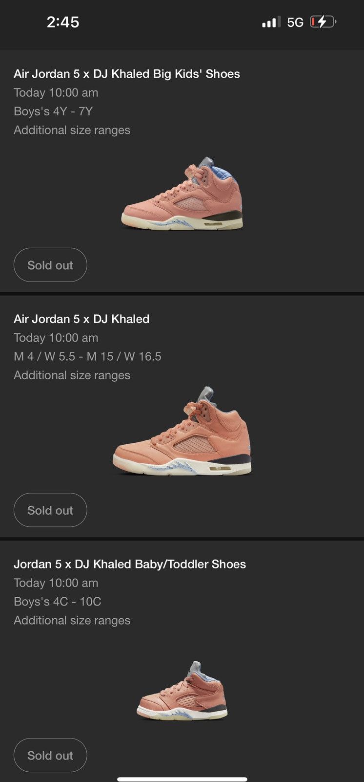 Jordan Brand × Nike AIR JORDAN 5 / DJ KHALED (NEW) Size US 10.5 / EU 43-44 - 24 Thumbnail