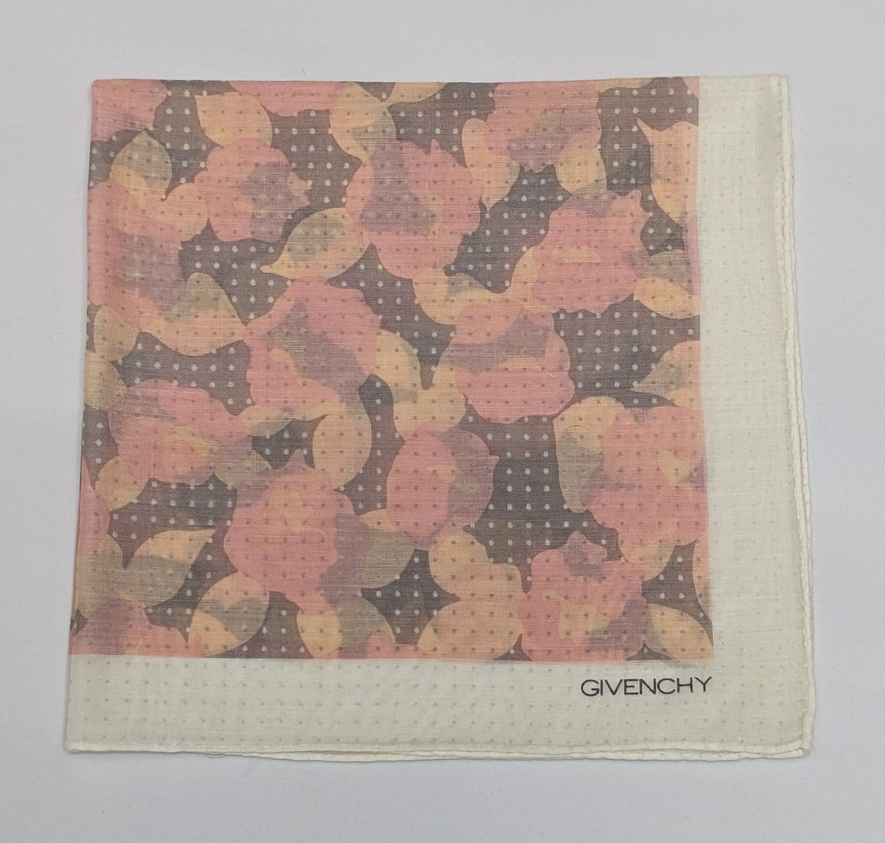 Givenchy GIVENCHY Handkerchief Scarf Pink Floral Rose Size ONE SIZE - 1 Thumbnail