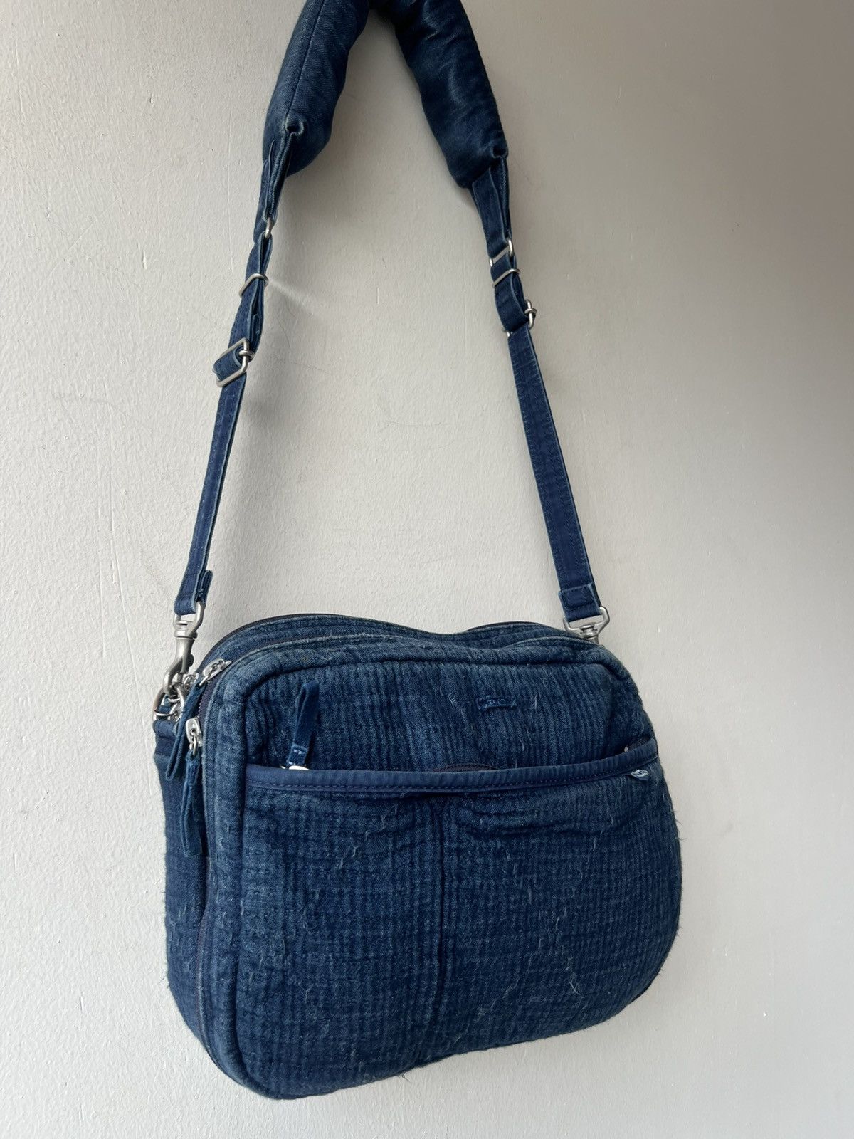 Porter Classic Porter Classic X Muatsu Fade Indigo Newton Sashiko Sling Bag Size ONE SIZE - 19 Thumbnail