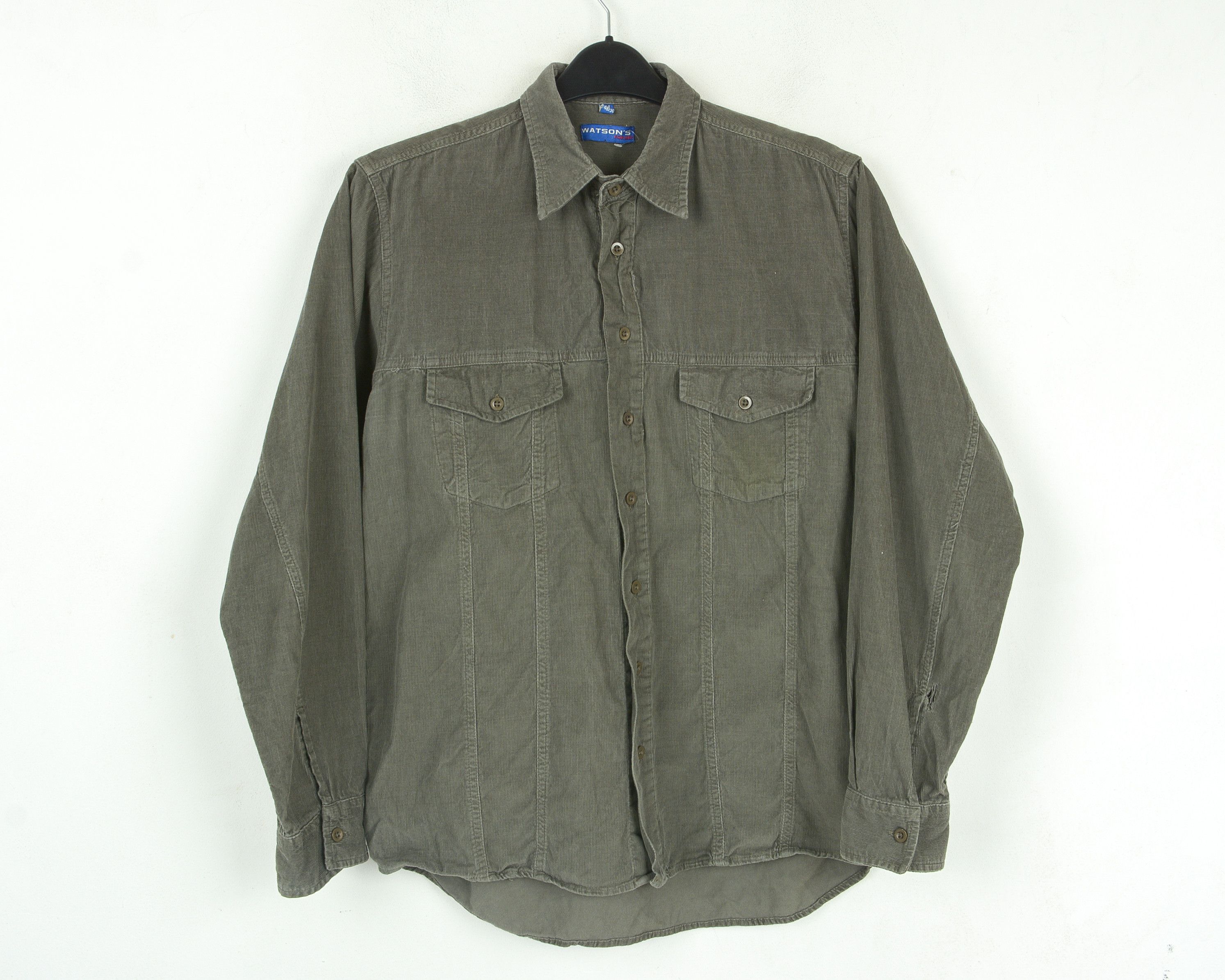 Other × Vintage WATSON'S Men M Casual Shirt Corduroy Cotton Cord Retro Size US M / EU 48-50 / 2 - 1 Thumbnail