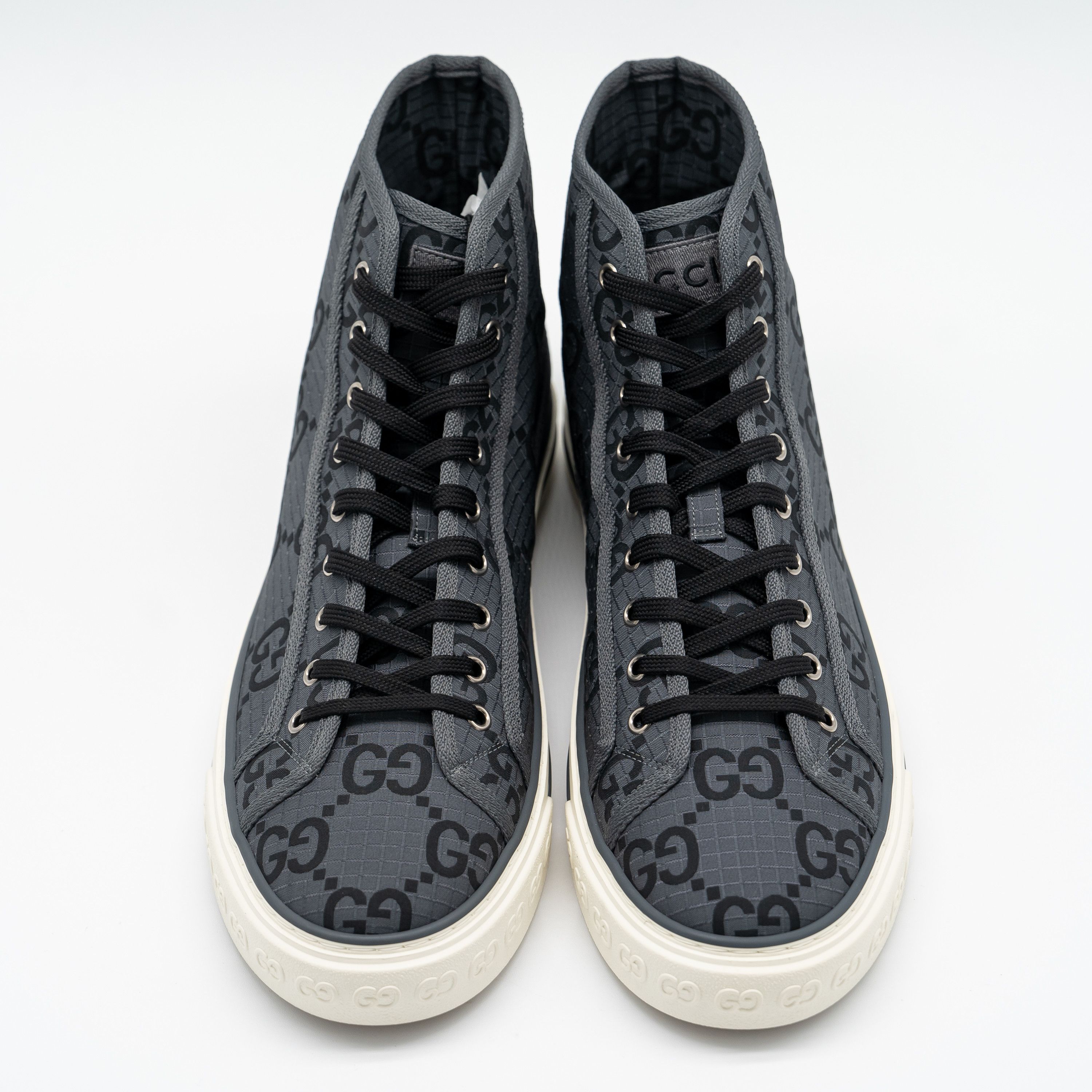 Gucci 12.5 US Gucci Tennis 1977 Black Grey High Sneakers Ripstop Size US 12.5 / EU 45-46 - 3 Thumbnail