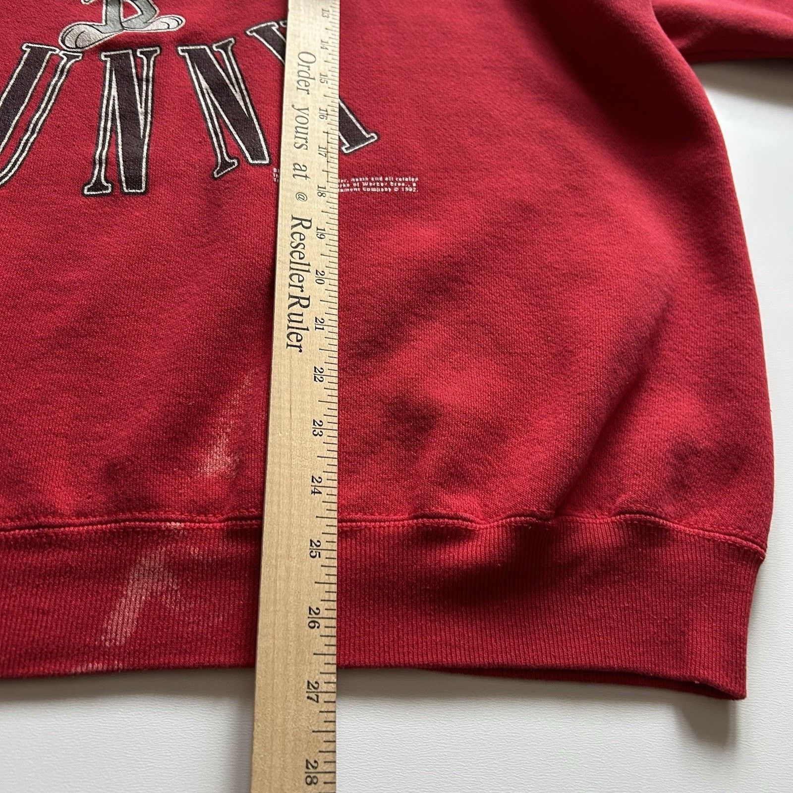 Vintage Vintage 90s Looney Tunes Bugs Bunny Cartoon Crewneck XL Red Size US XL / EU 56 / 4 - 7 Thumbnail