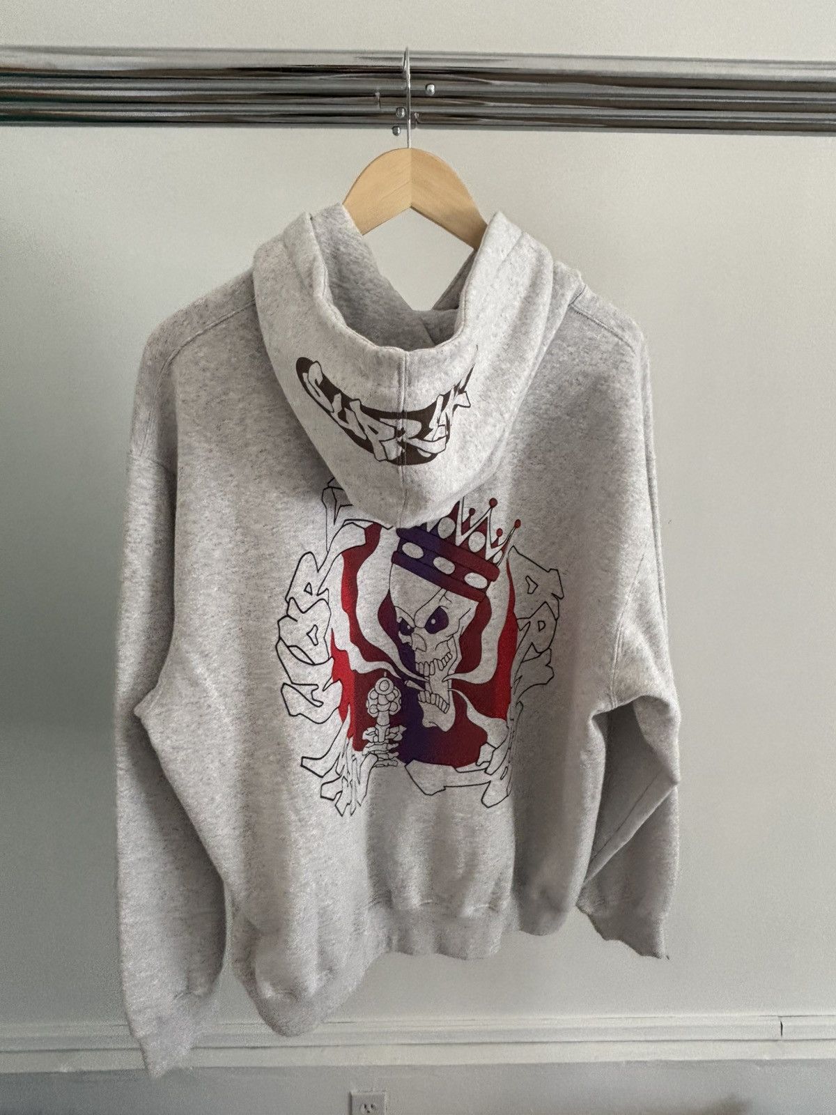 Supreme JA one xtc graffiti hoodie grey | Grailed