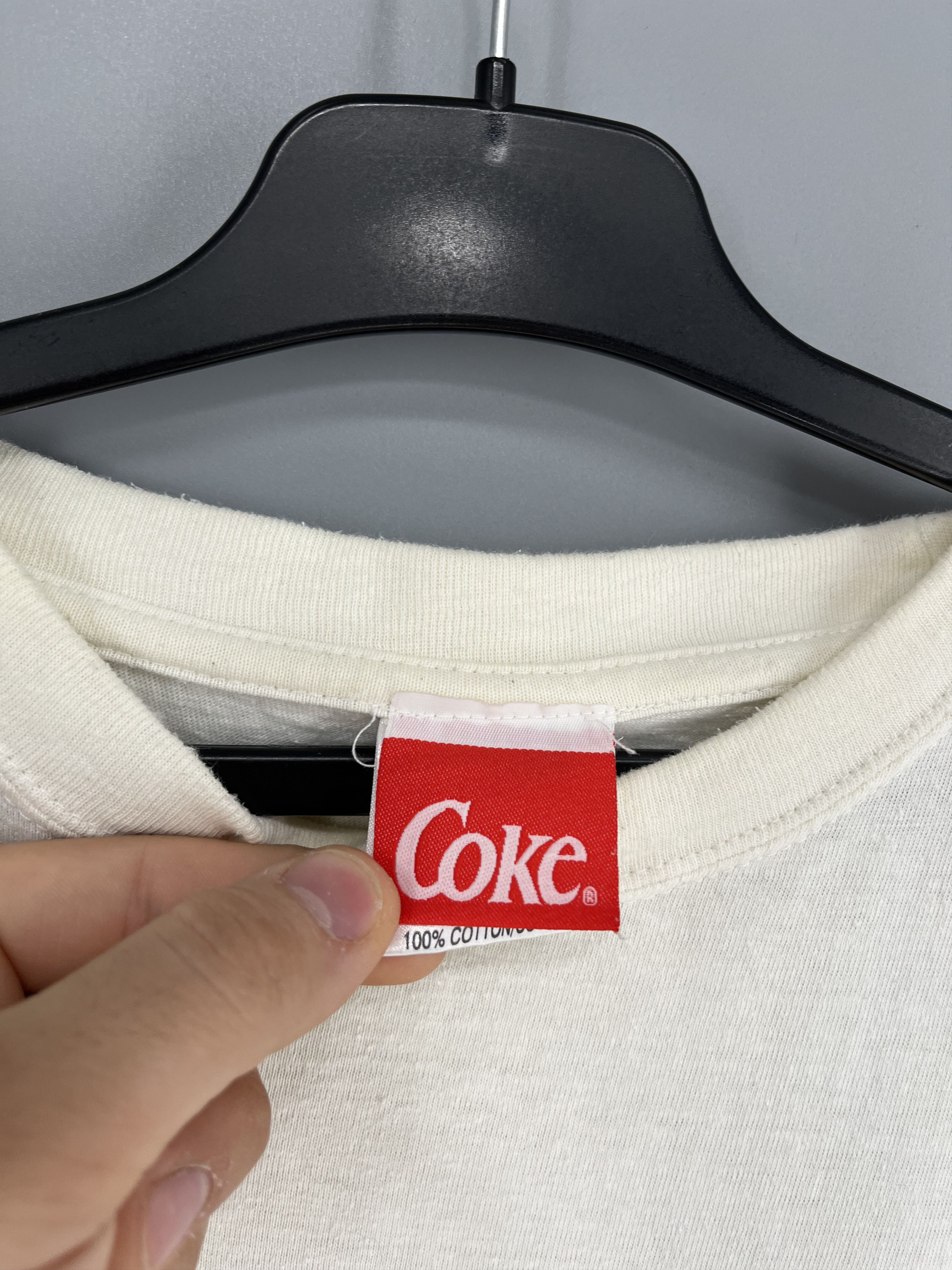 Coca Cola Vintage 1996 Single Stitch Coca-Cola Heather Gray Graphic Size US XL / EU 56 / 4 - 9 Thumbnail