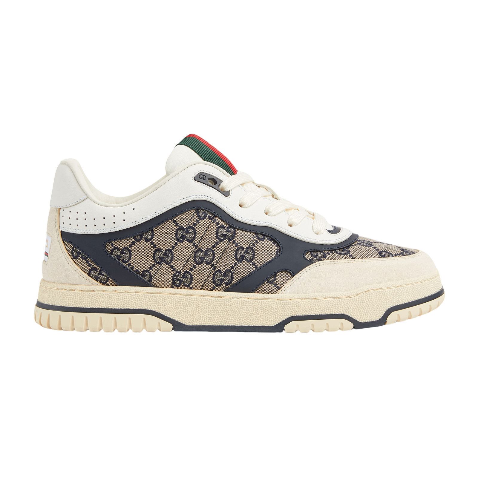 GUCCI Re-Web $1190 Men's Beige/Blue GG Canvas Sneakers New A