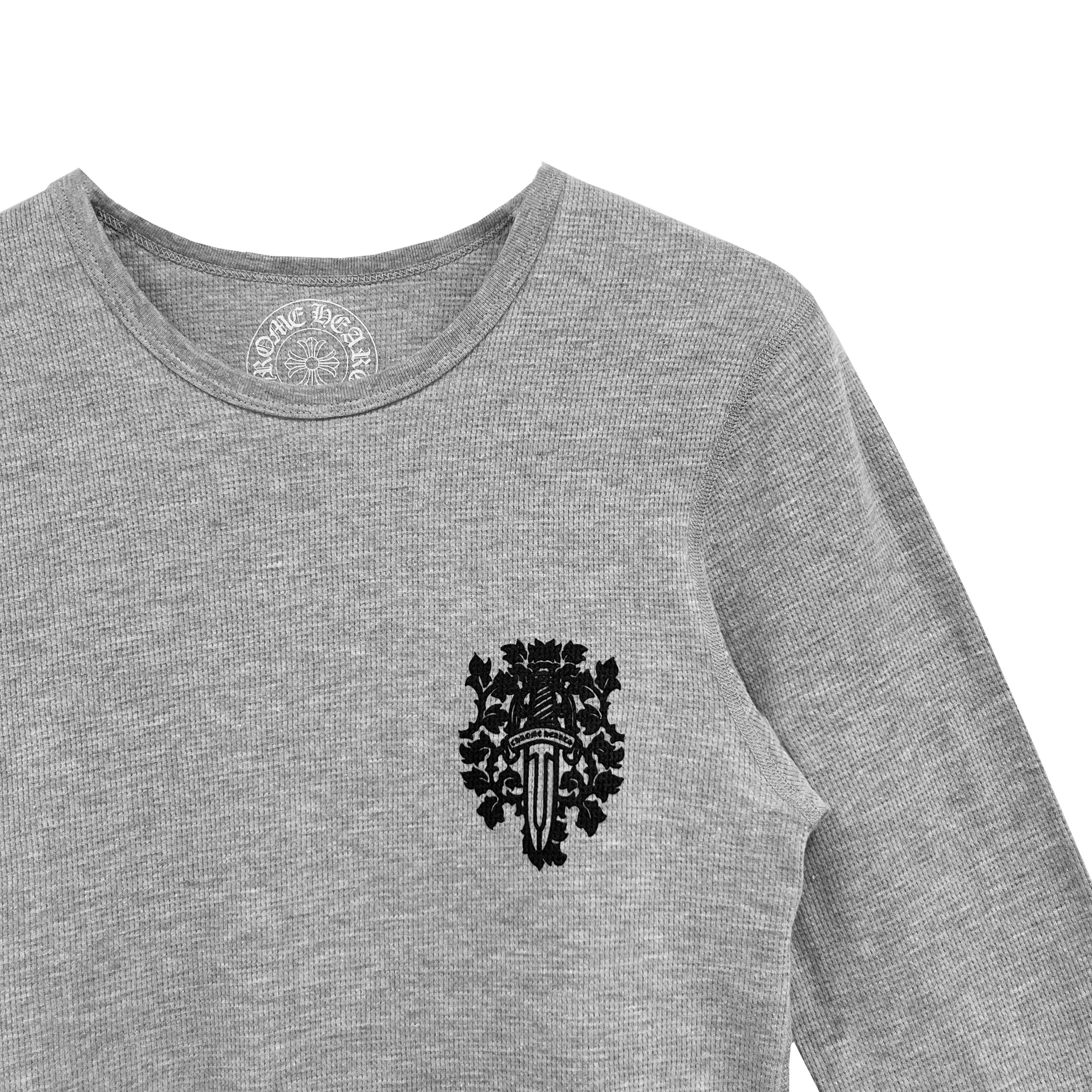 Chrome Hearts Chrome Hearts Dagger Grey Waffle Thermal Long Sleeve Shirt Size L / US 10 / IT 46 - 3 Thumbnail