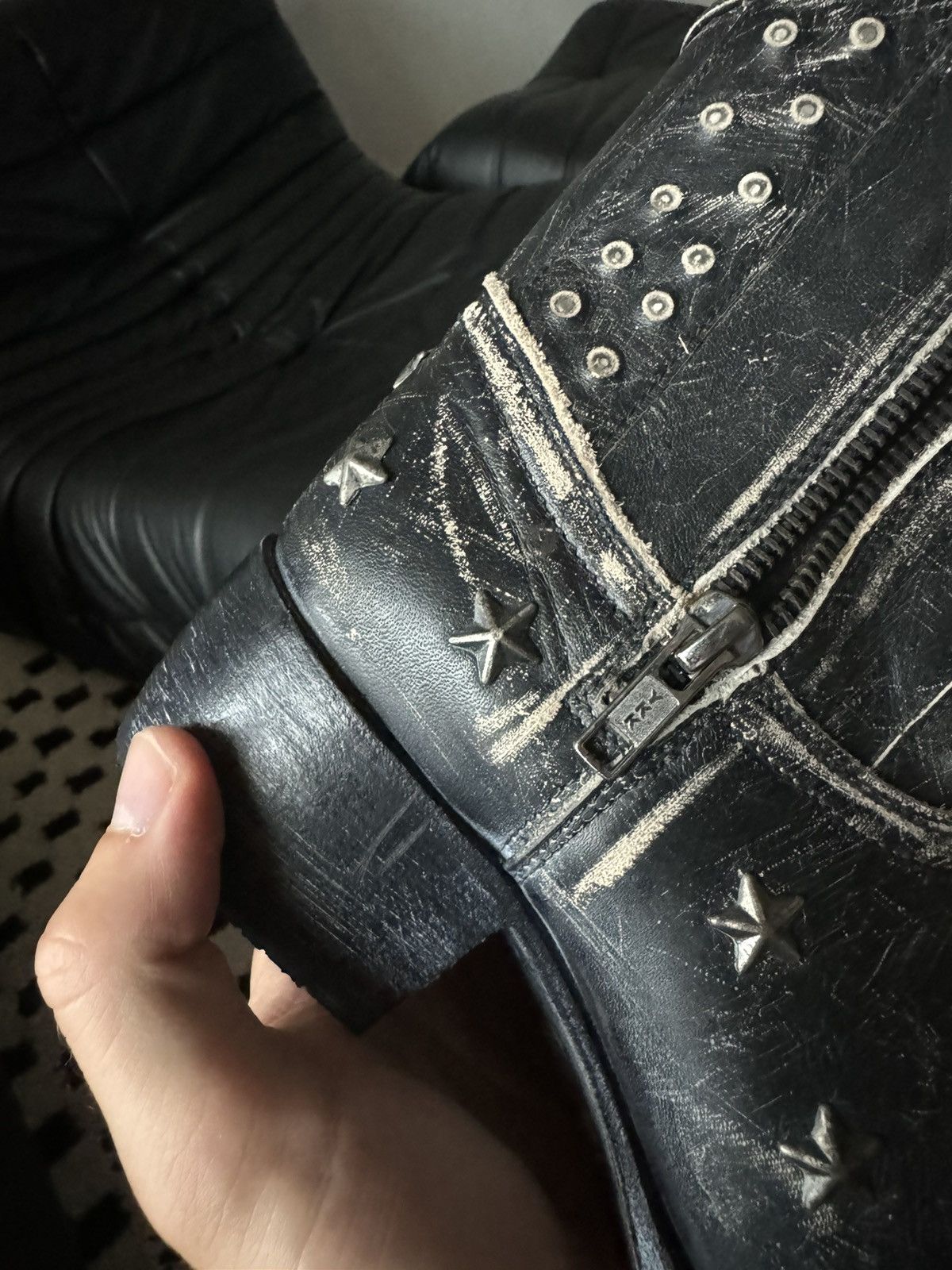 Leather Vintage Sendra Women’s Cowboy Leather Boots Washed Rare Hype Size US 7.5 / IT 37.5 - 6 Thumbnail