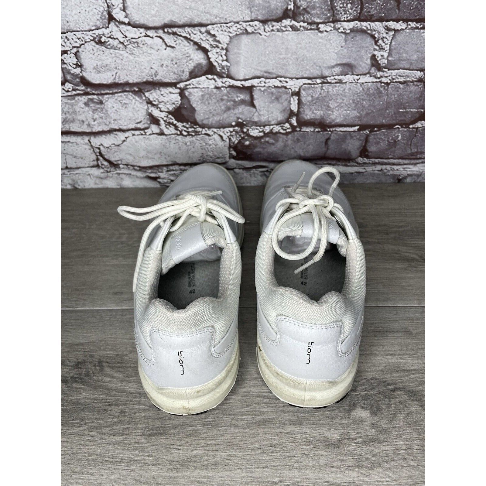 Ecco ECCO White Leather Lace Up Casual Spikeless Golf Shoes Men S Size US 9 / EU 42 - 8 Thumbnail