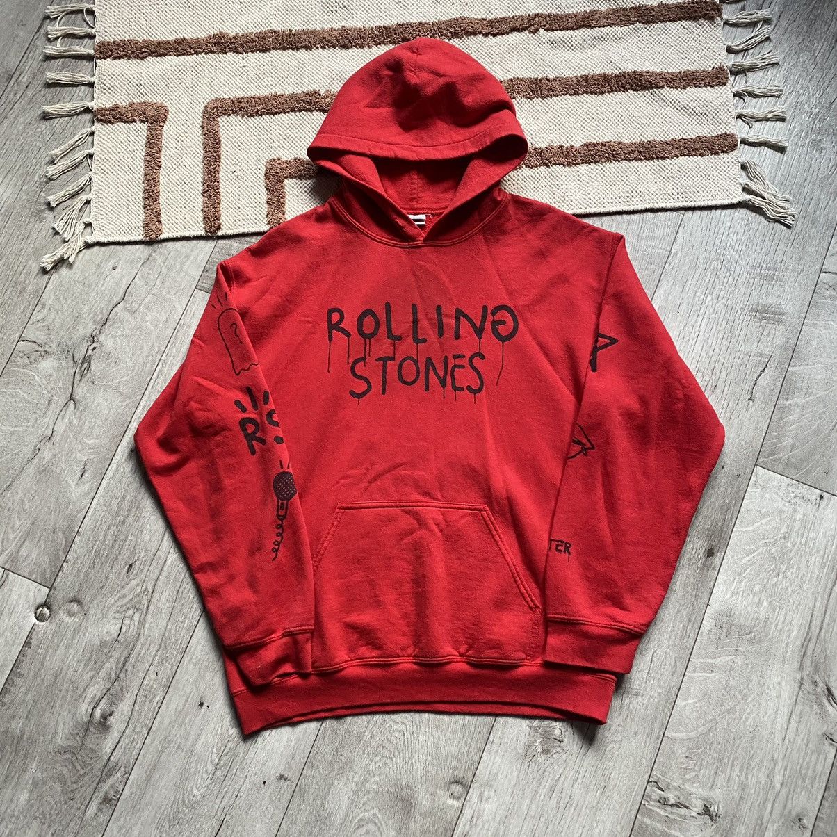 Band Tees THE ROLLING STONES Y2K NO FILTER RED HOODIE Size US L / EU 52-54 / 3 - 2 Thumbnail