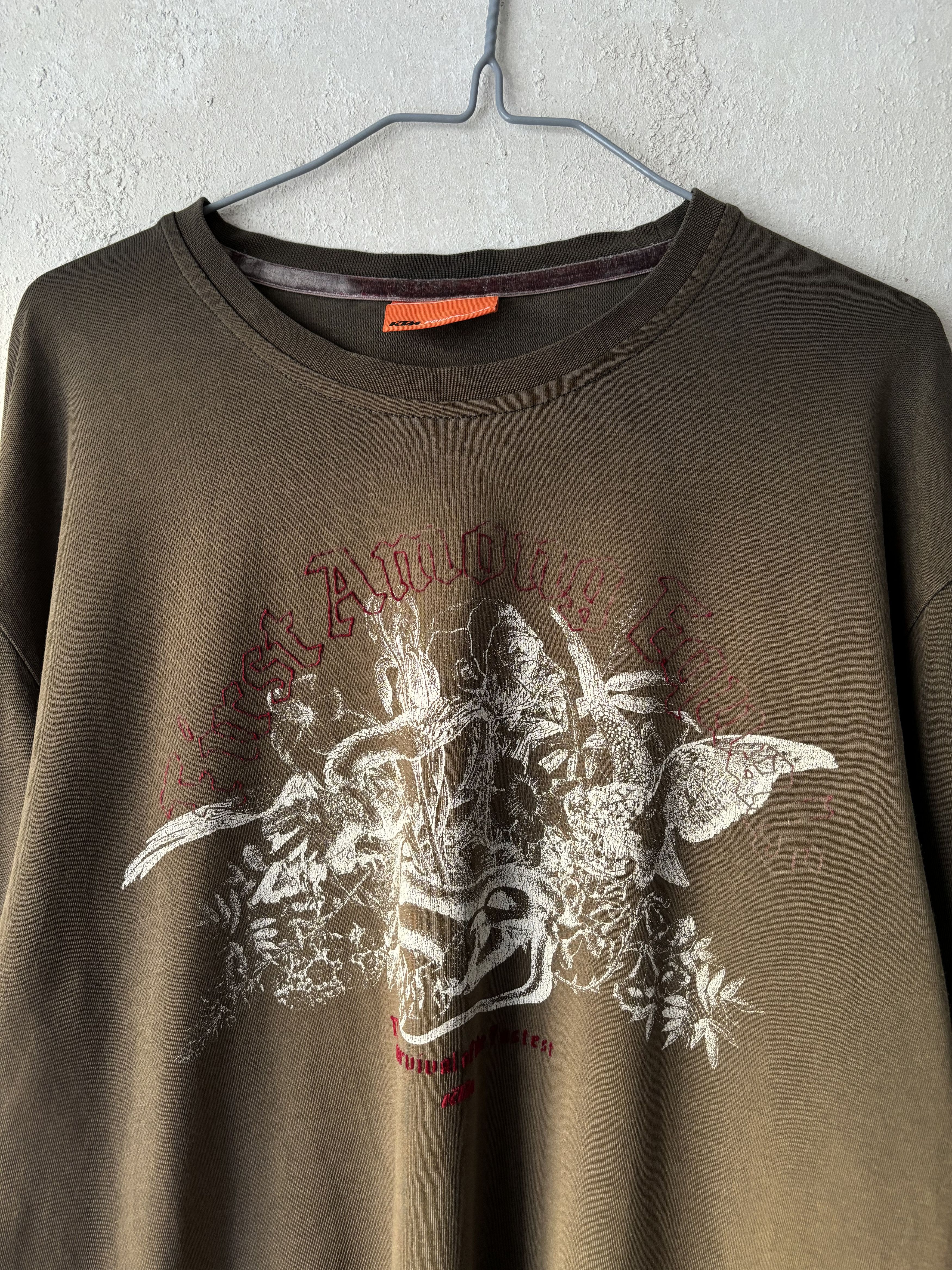 Hysteric Glamour First Among Equals Floral Brown Distressed Longsleeve Size US L / EU 52-54 / 3 - 3 Thumbnail