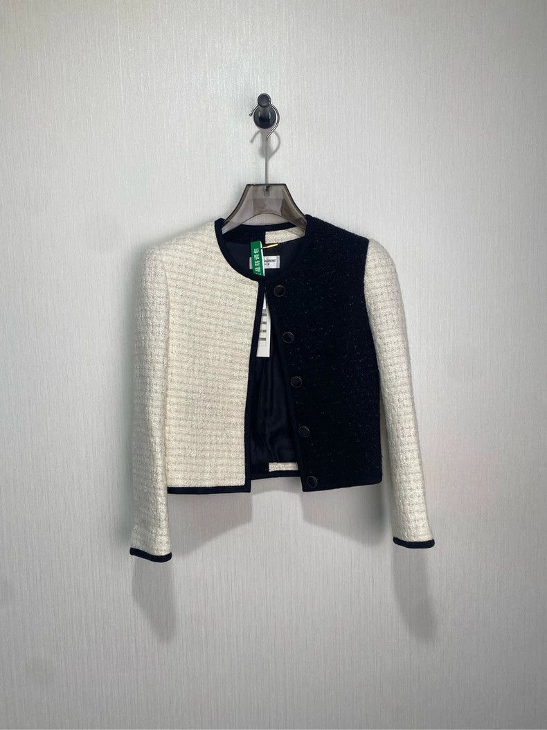 Yves Saint Laurent Saint LaruentBlack and white color-block blazer jacket 2502 Size XS / US 0-2 / IT 36-38 - 1 Thumbnail