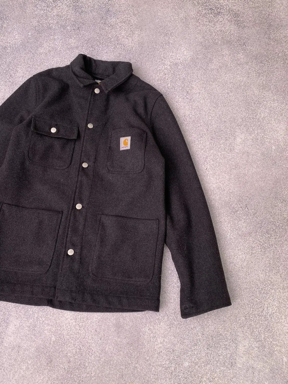 Carhartt × Vintage Vintage Carhartt woolen gil grey Coat Size US L / EU 52-54 / 3 - 2 Thumbnail