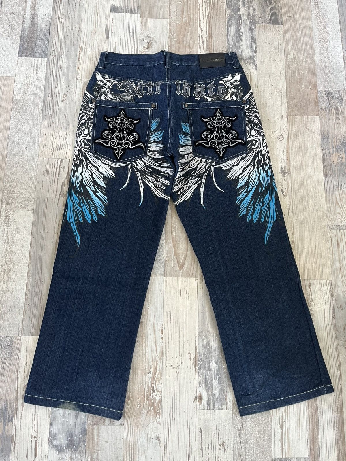 Affliction × Vintage Raw Blue denim 36 Size US 36 / EU 52 - 1 Thumbnail