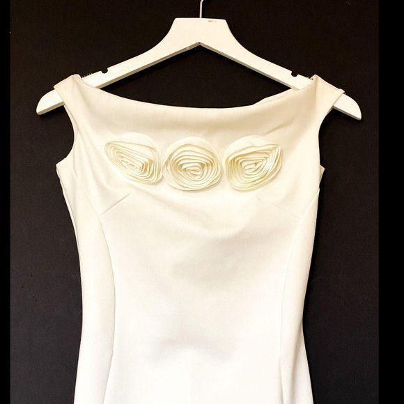 Chiara Boni NWT CHIARA BONI Sissel 3D Rose Bateau neck dress, size 40IT Size S / US 4 / IT 40 - 3 Thumbnail
