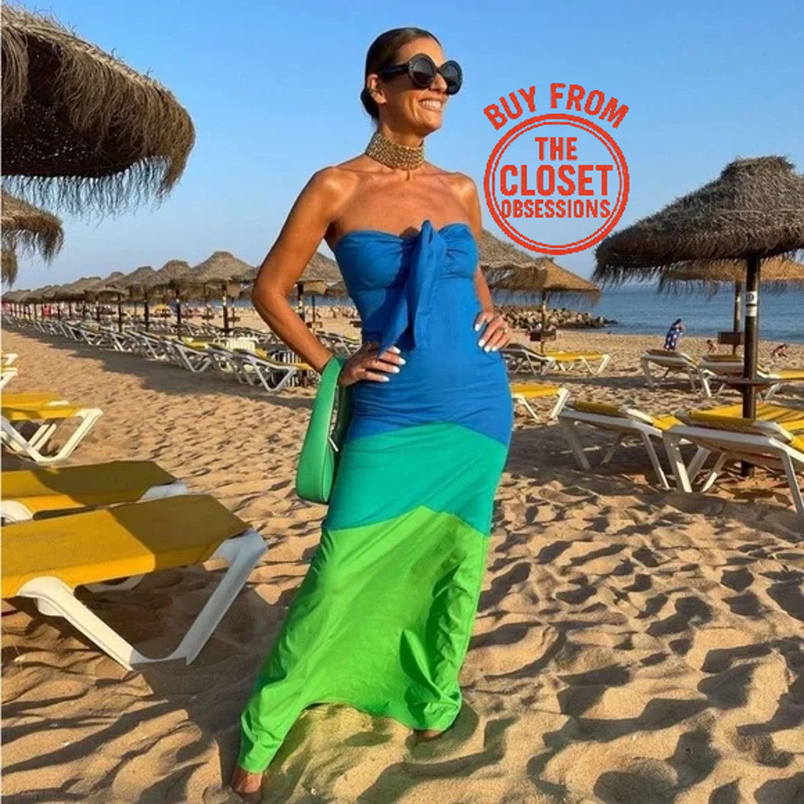 Mango Mango x Simon Miller Colorblock Strapless Maxi Dress NWT Size M / US 6-8 / IT 42-44 - 22 Thumbnail