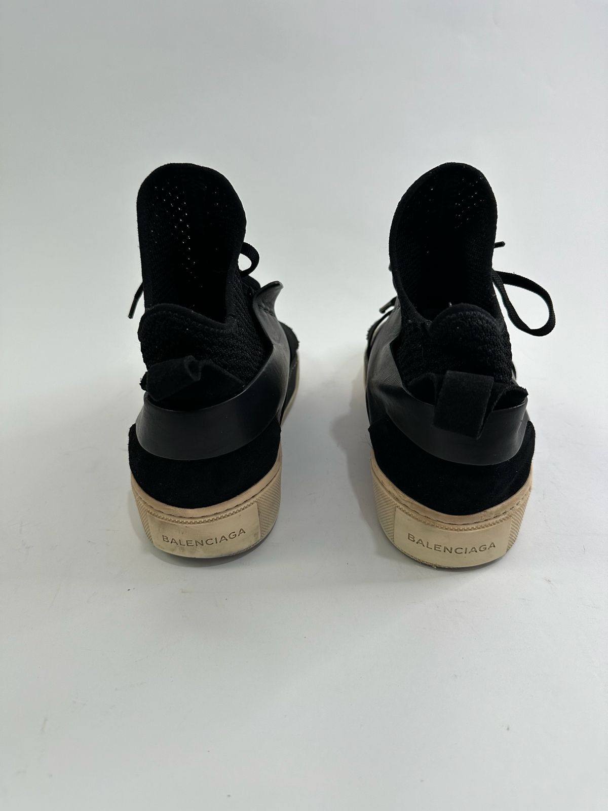 Balenciaga Balenciaga Leather/Mesh High Top Sneaker Size 40 EU Size US 7 / EU 40 - 3 Thumbnail