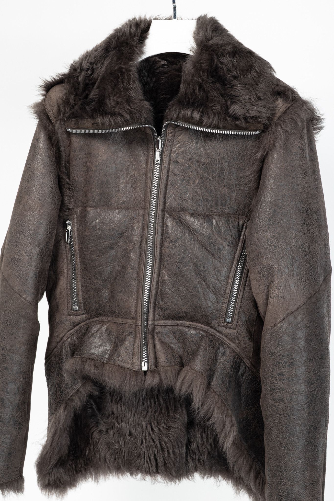 Rick Owens Rick Owens FW25 Concordians Exploder Fur & Leather Jacket Size S / US 4 / IT 40 - 3 Thumbnail