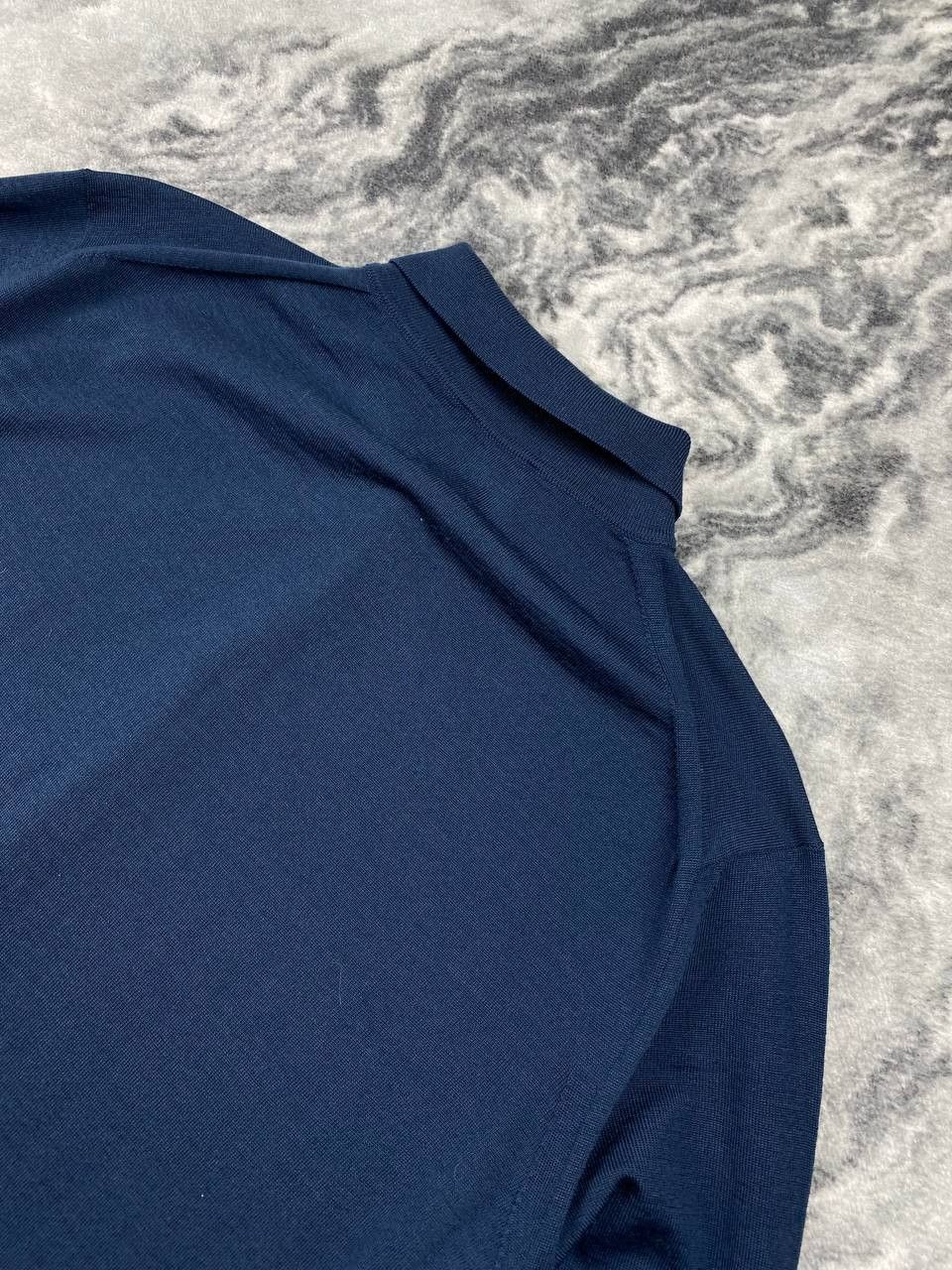 Boglioli Boglioli Polo Long Sleeve Sweater Lana Wool Men Size M Blue Size US M / EU 48-50 / 2 - 12 Thumbnail