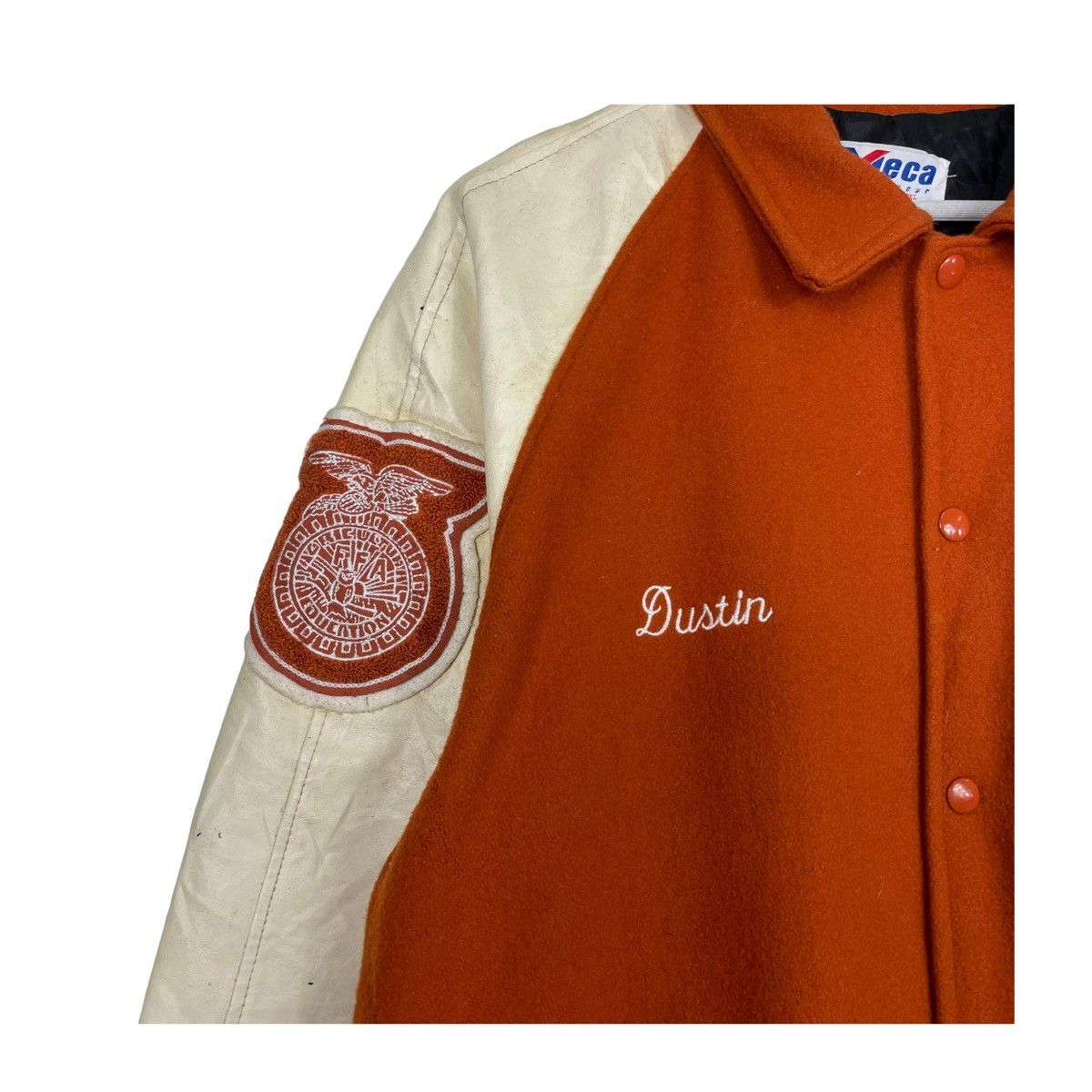 Vintage 💥90s FFA VARSITY BUTTON BOMBER JACKET Size US XL / EU 56 / 4 - 6 Thumbnail