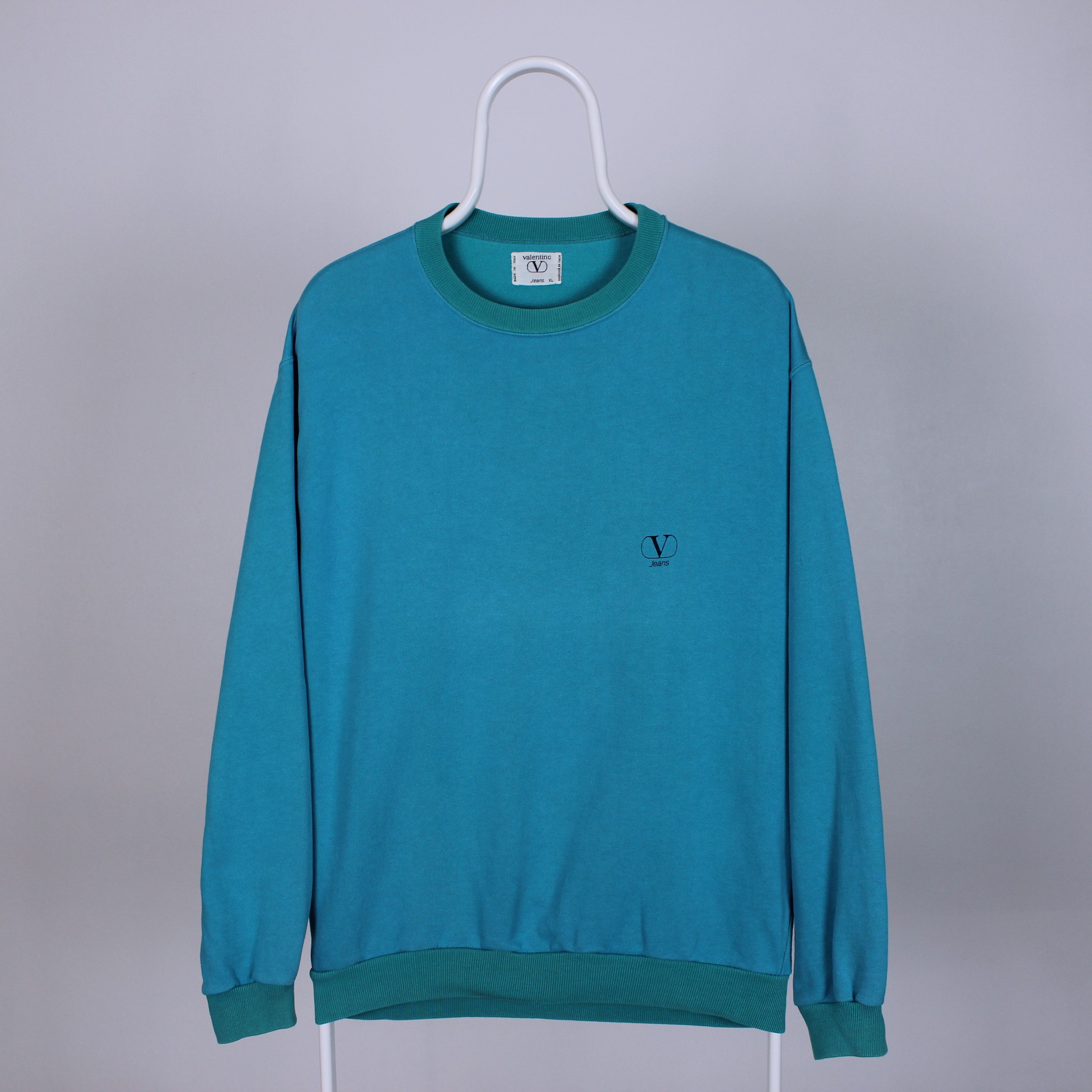 Valentino Valentino jeans sweatshirt L XL men purple white Size US L / EU 52-54 / 3 - 2 Thumbnail