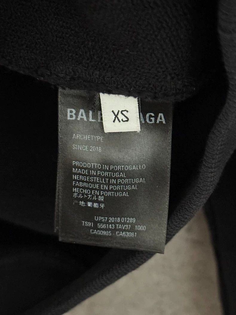 Balenciaga Balenciaga Hoodie Hoodie back monogrammed logo loose black Size US XS / EU 42 / 0 - 6 Thumbnail