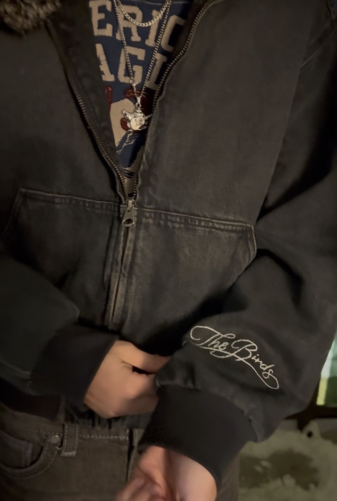 Other Custom “The Birds” Denim Work Jacket Size US M / EU 48-50 / 2 - 9 Thumbnail