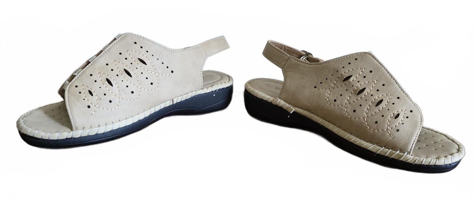 Other Henry Ferrera Beige Leather Comfort Slingback Sandals Size 7 Size US 7 / IT 37 - 6 Thumbnail