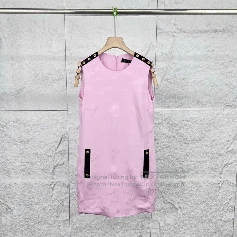Versace Versace Pink Cotton Dress for Women . Size M / US 6-8 / IT 42-44 - 1 Thumbnail