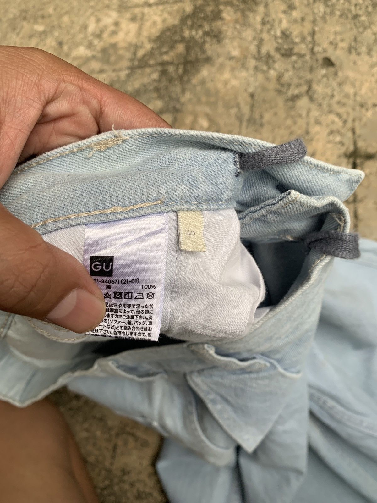GU GU Japan Washed Blue Jeans Baggy Balloon Pants Size US 32 / EU 48 - 8 Thumbnail